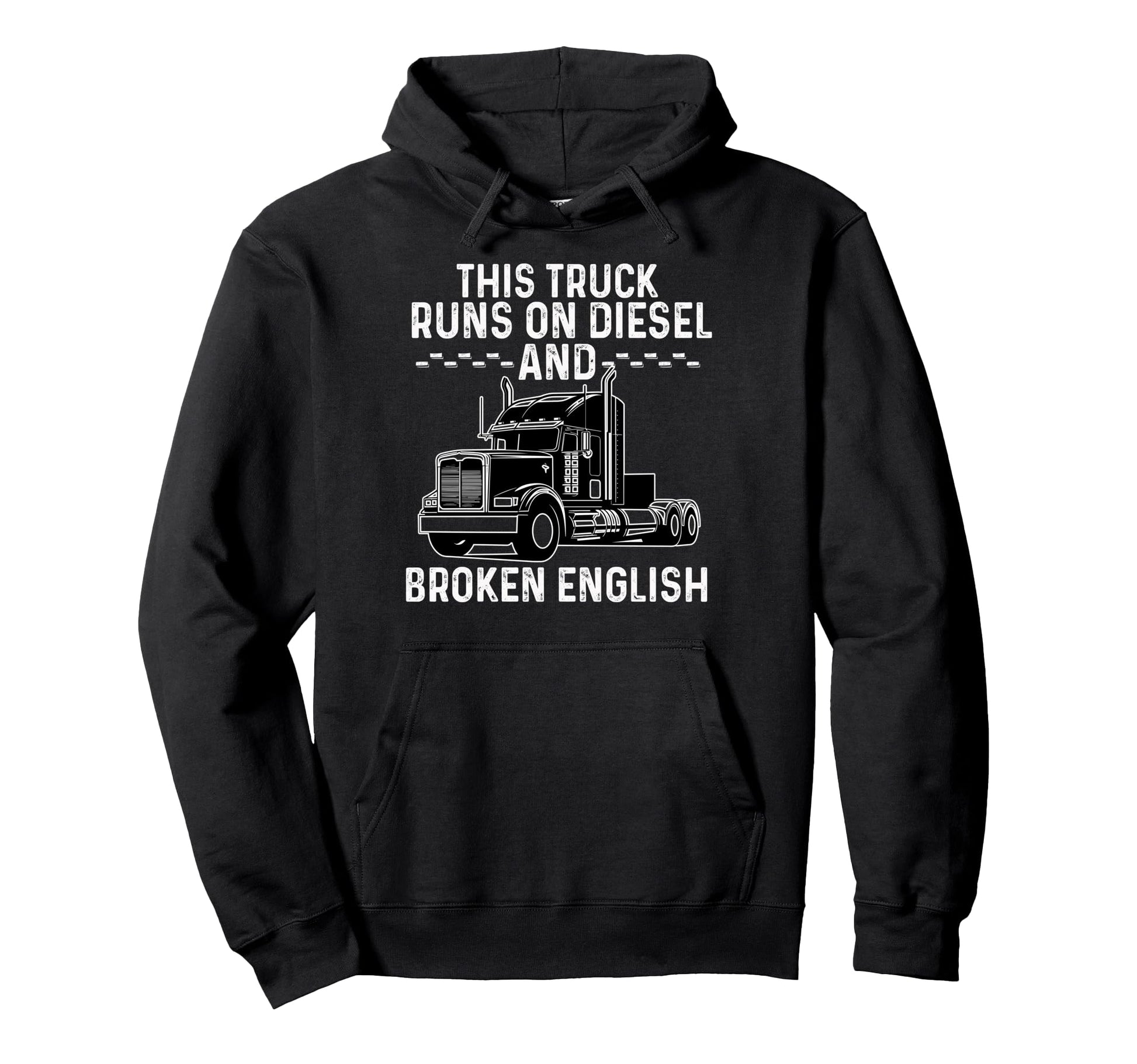 Truck Driver Art Dad Grandpa Trucking Cdl Hoodie - Trendy Graphic Unisex - T-Shirt, Sweatshirt, Hoodie