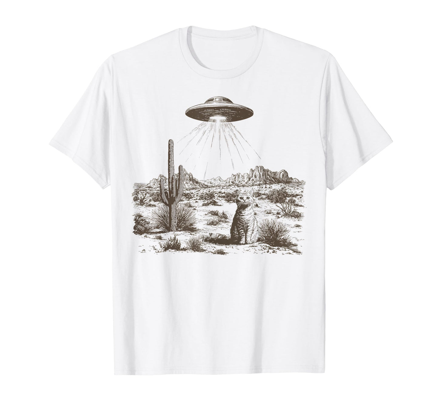 Western Ufo Alien Rodeo Cowboy Cat T-Shirt - Streetwear Style for Adults - T-Shirt, Sweatshirt, Hoodie