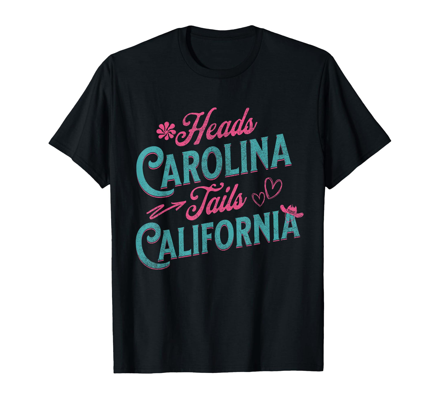 Heads Carolina Tail California T-Shirt - Unique Graphic Men Women - T-Shirt, Sweatshirt, Hoodie