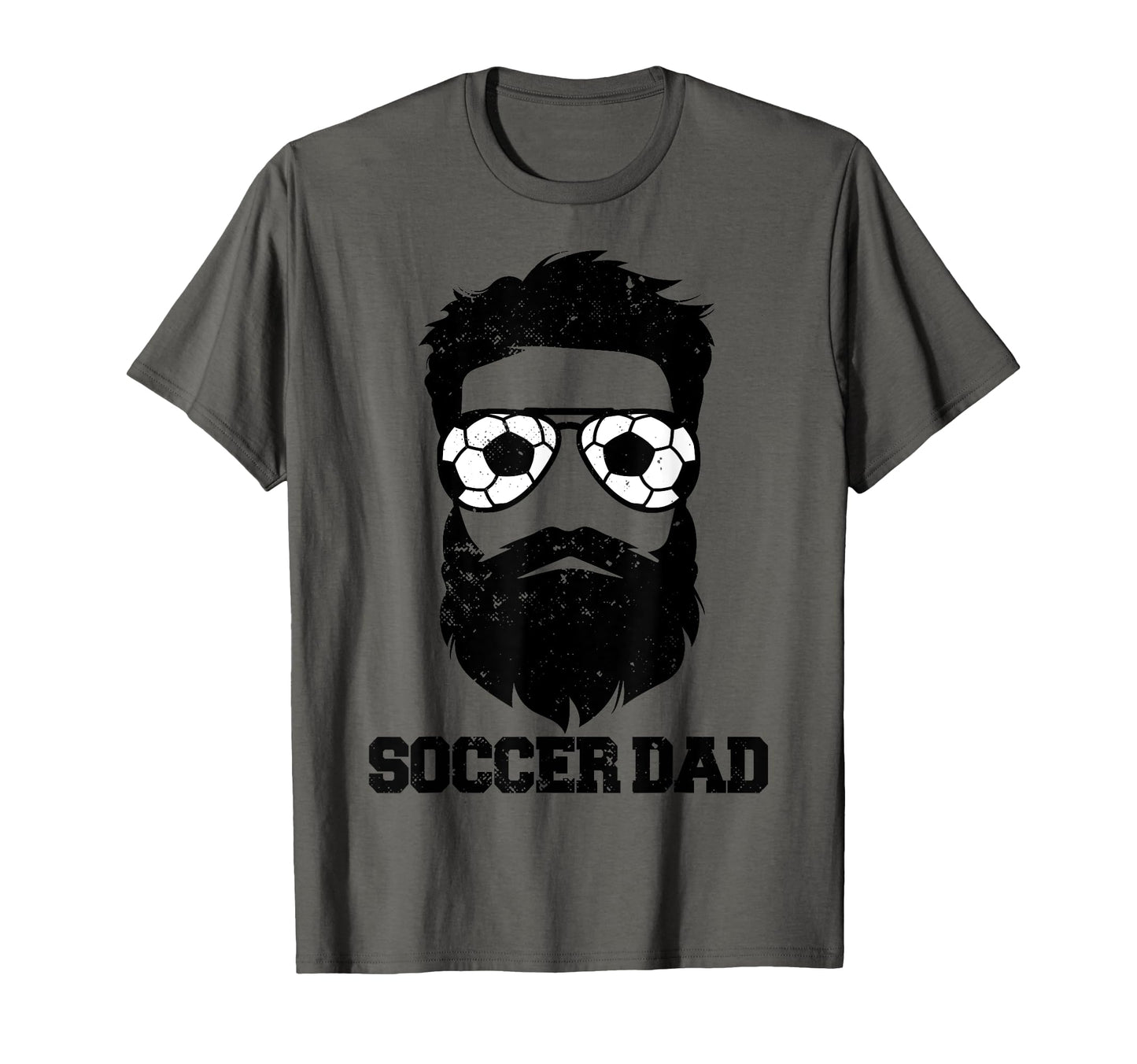 Soccer Dad Funny Messy Hair Beard Soccer Dad T-Shirt - Graphic Print Unisex - T-Shirt, Sweatshirt, Hoodie