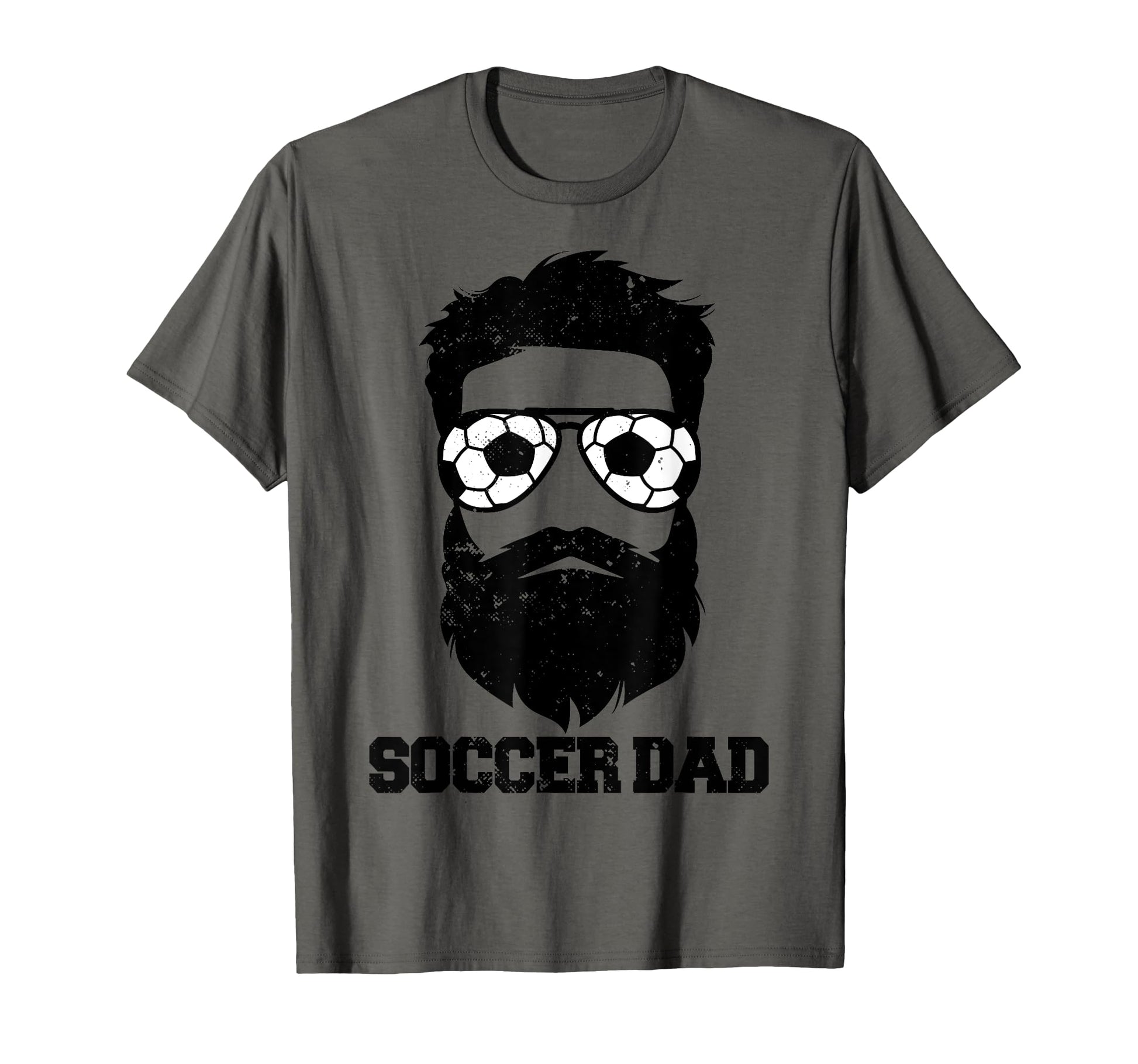 Soccer Dad Funny Messy Hair Beard Soccer Dad T-Shirt - Graphic Print Unisex - T-Shirt, Sweatshirt, Hoodie