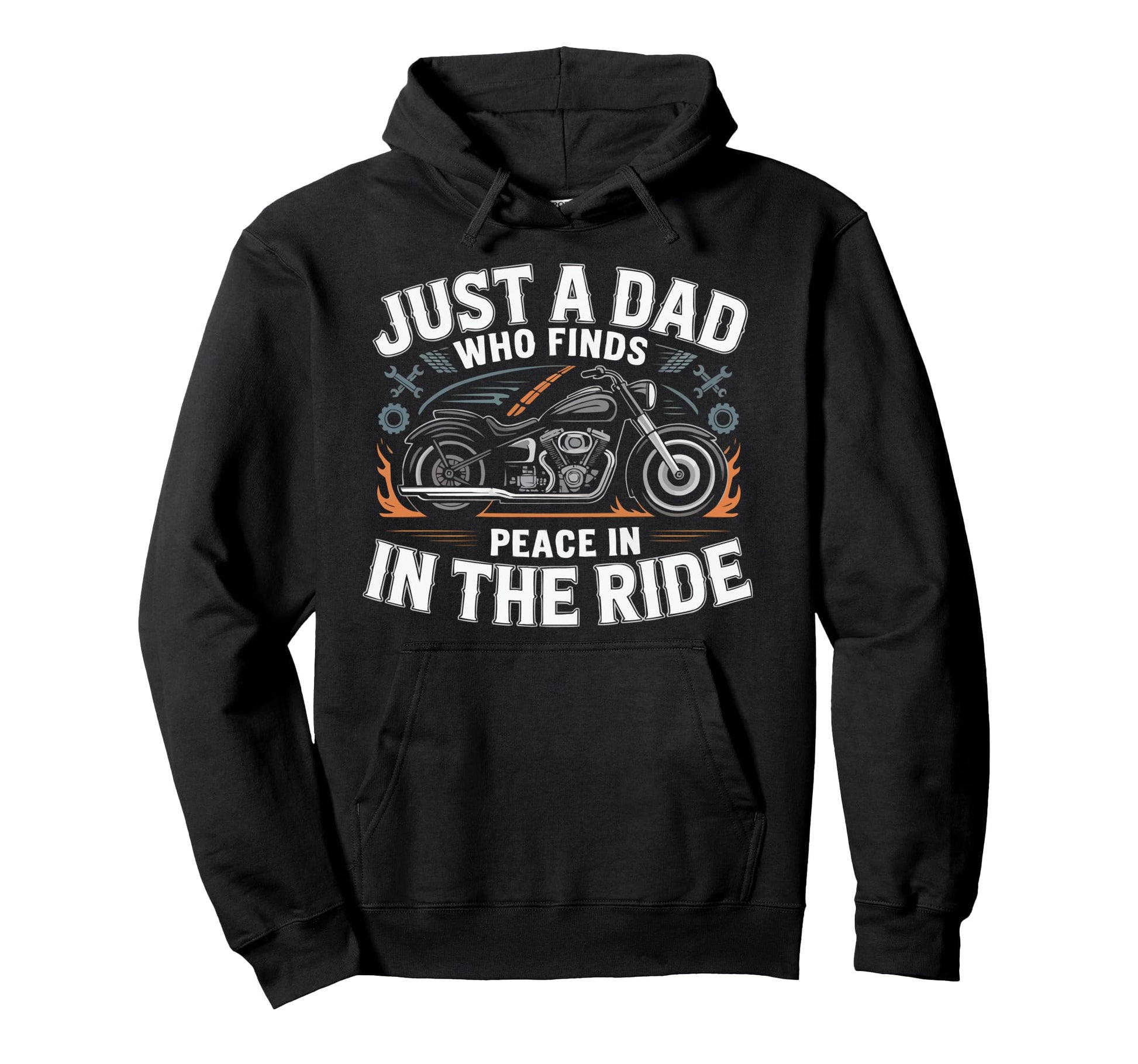 Motorcycle Dad Motorcyle Rider Daddy Hoodie - Graphic Print Men Women - T-Shirt, Sweatshirt, Hoodie