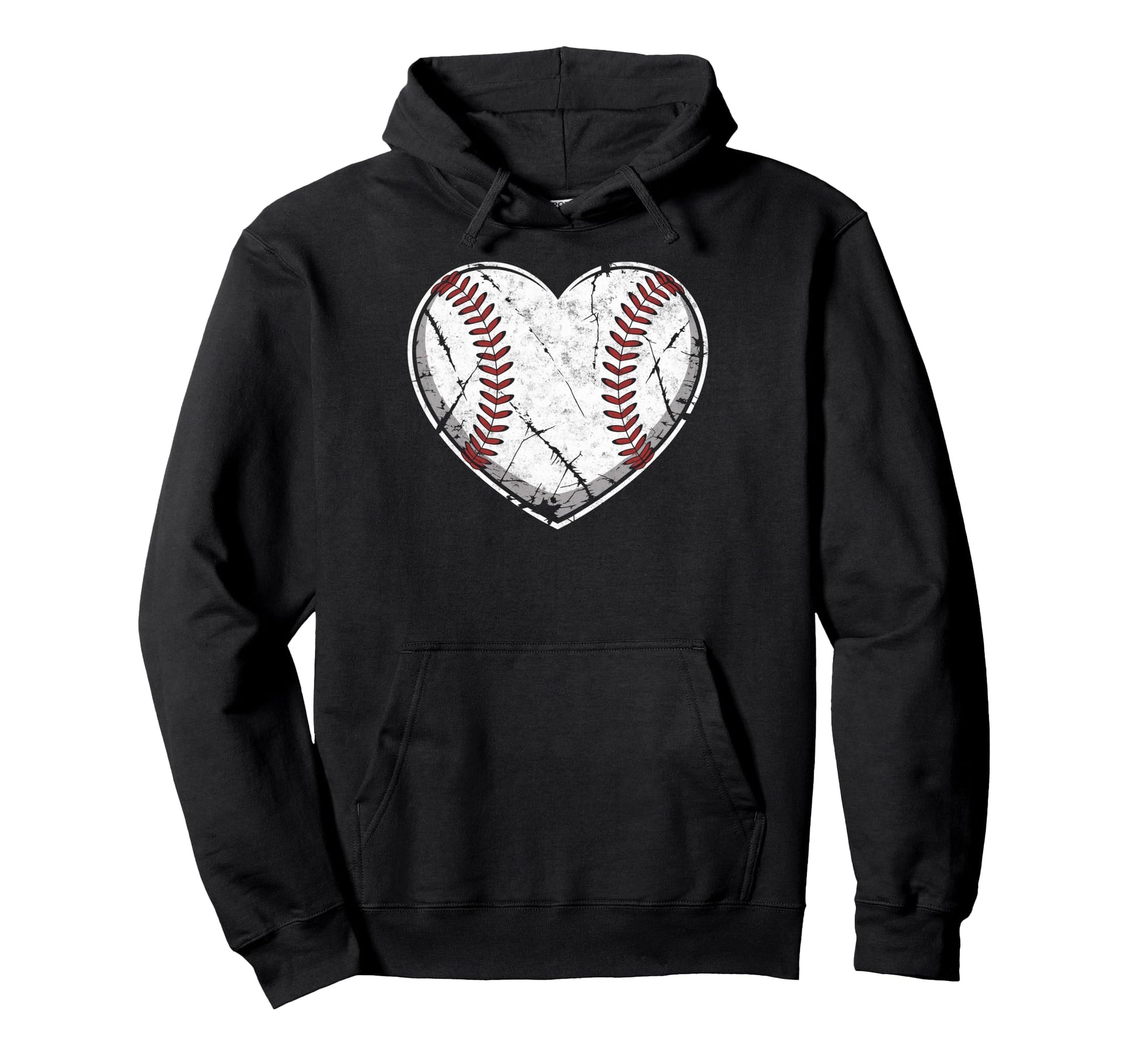 Baseball Ball Heart Player Coach Dad Hoodie - Aesthetic Graphic Men Women - T-Shirt, Sweatshirt, Hoodie