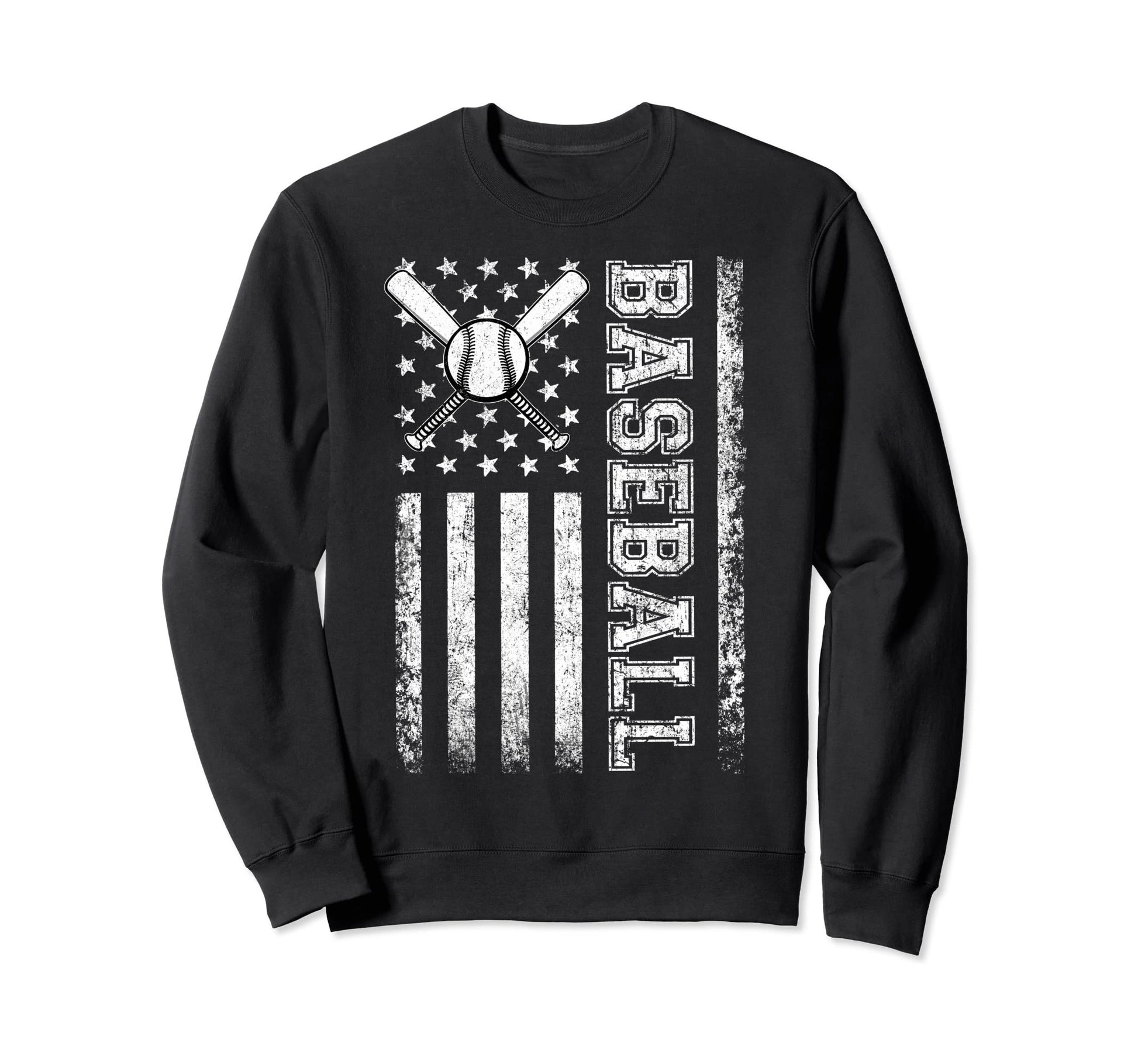 American Flag Baseball Flag Dad Mom Sweatshirt - Graphic Print Unisex - T-Shirt, Sweatshirt, Hoodie