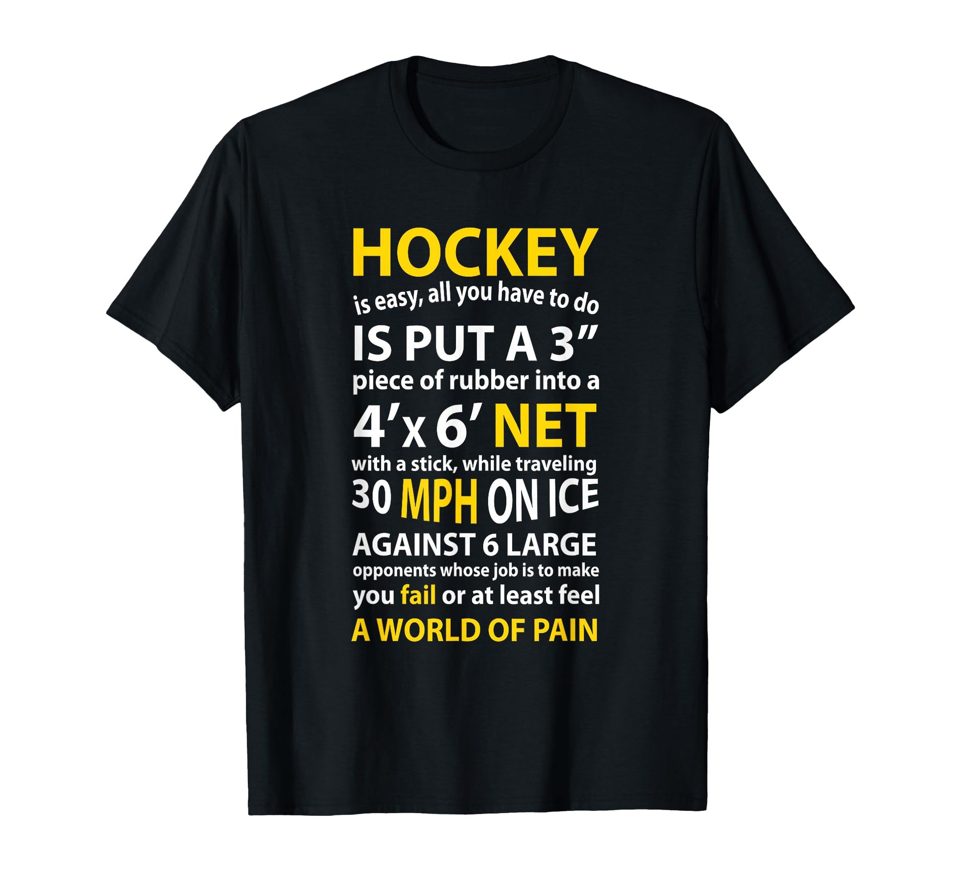 Funny Hockey Hockey Is Easy Gift Fans T-Shirt - Aesthetic Graphic Men Women - T-Shirt, Sweatshirt, Hoodie