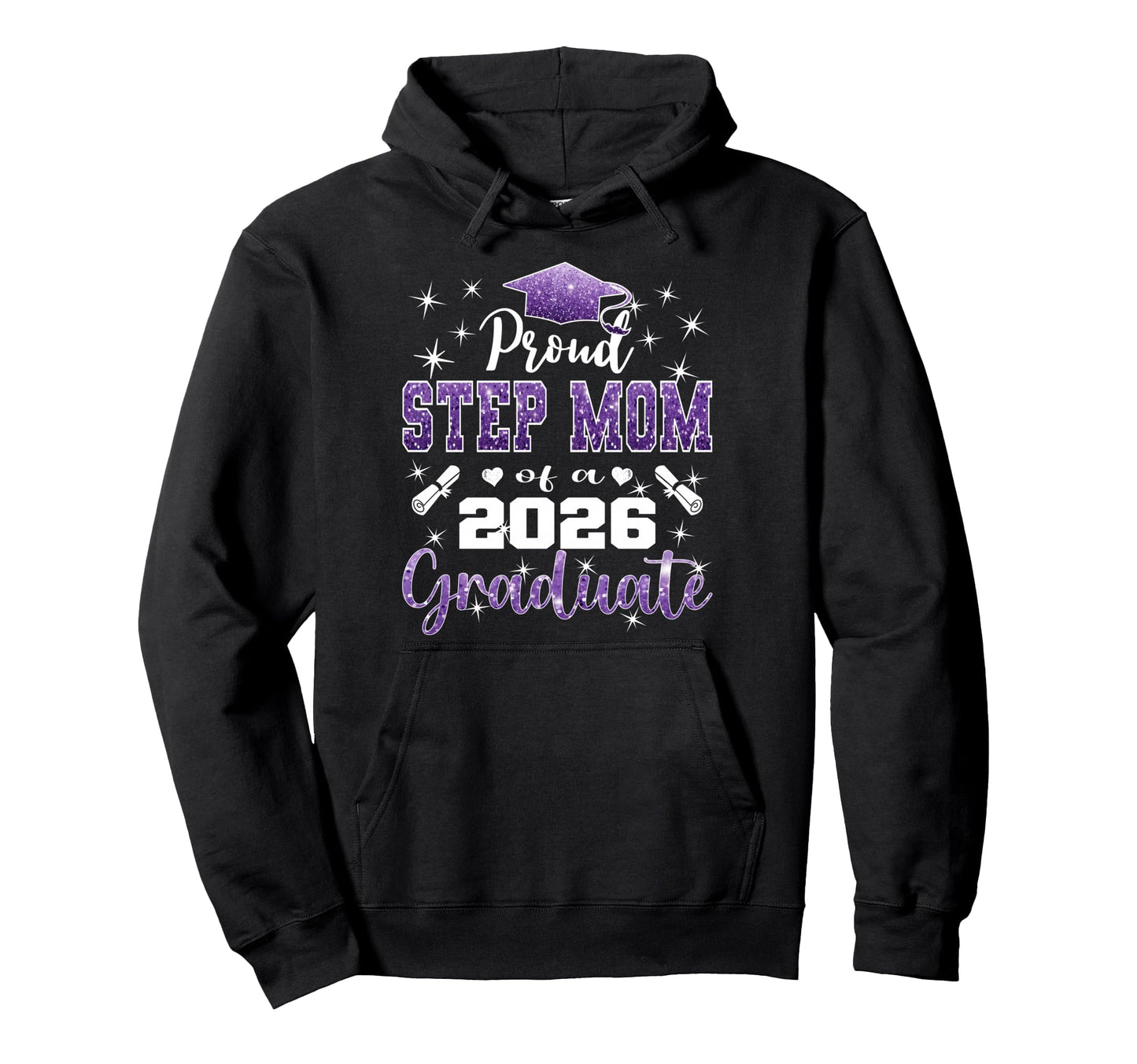 Super Proud Step Mom 2026 Graduate Hoodie - Trendy Graphic Men Women - T-Shirt, Sweatshirt, Hoodie