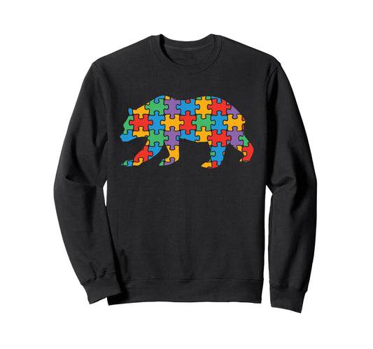 Autism Awareness Autistic Love Proud Sweatshirt - Graphic Print Men Women - T-Shirt, Sweatshirt, Hoodie