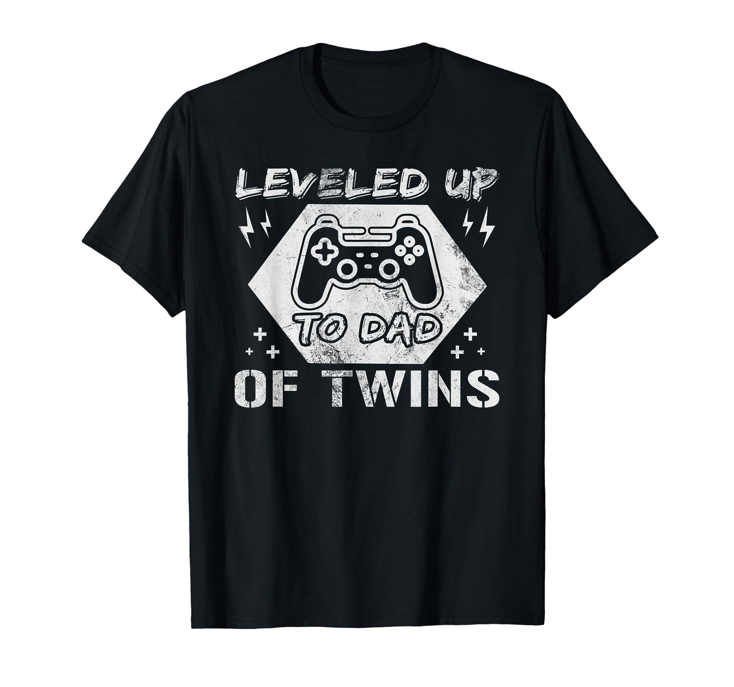 Leveled Up To Dad Twins Video Gamer T-Shirt - Novelty Apparel Men Women - T-Shirt, Sweatshirt, Hoodie