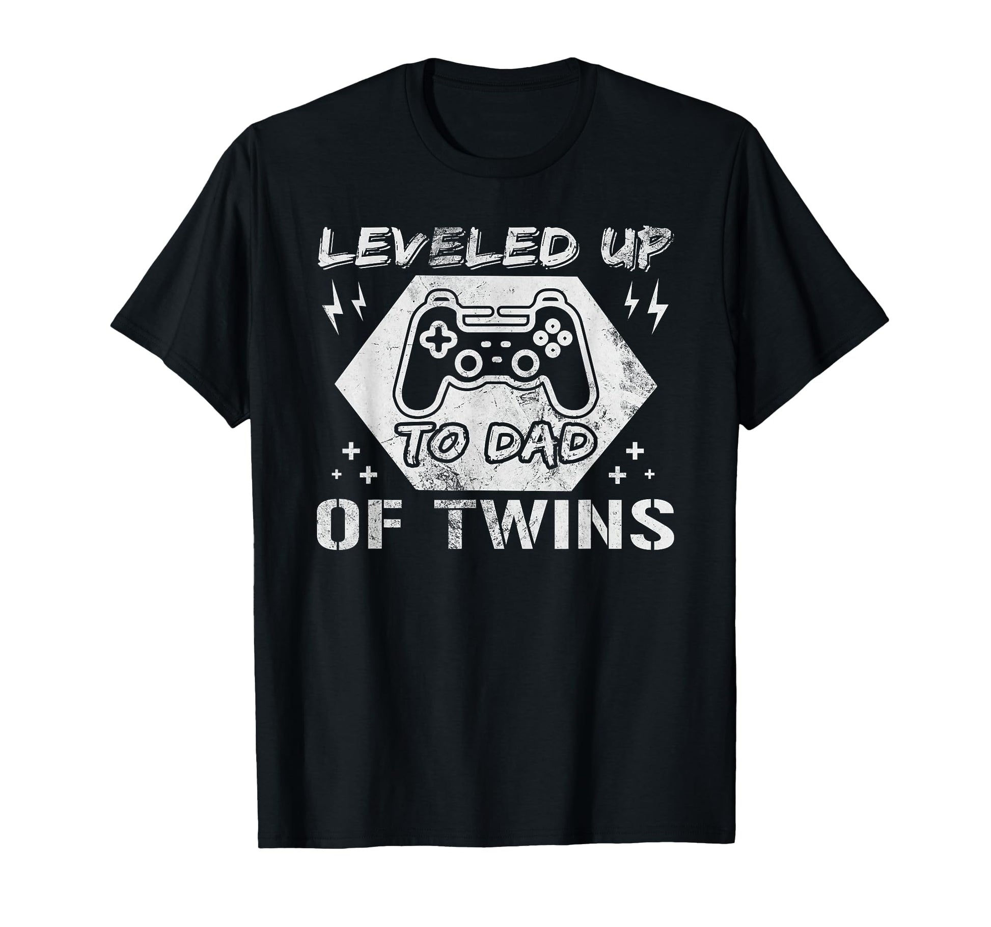 Leveled Up To Dad Twins Video Gamer T-Shirt - Novelty Apparel Men Women - T-Shirt, Sweatshirt, Hoodie