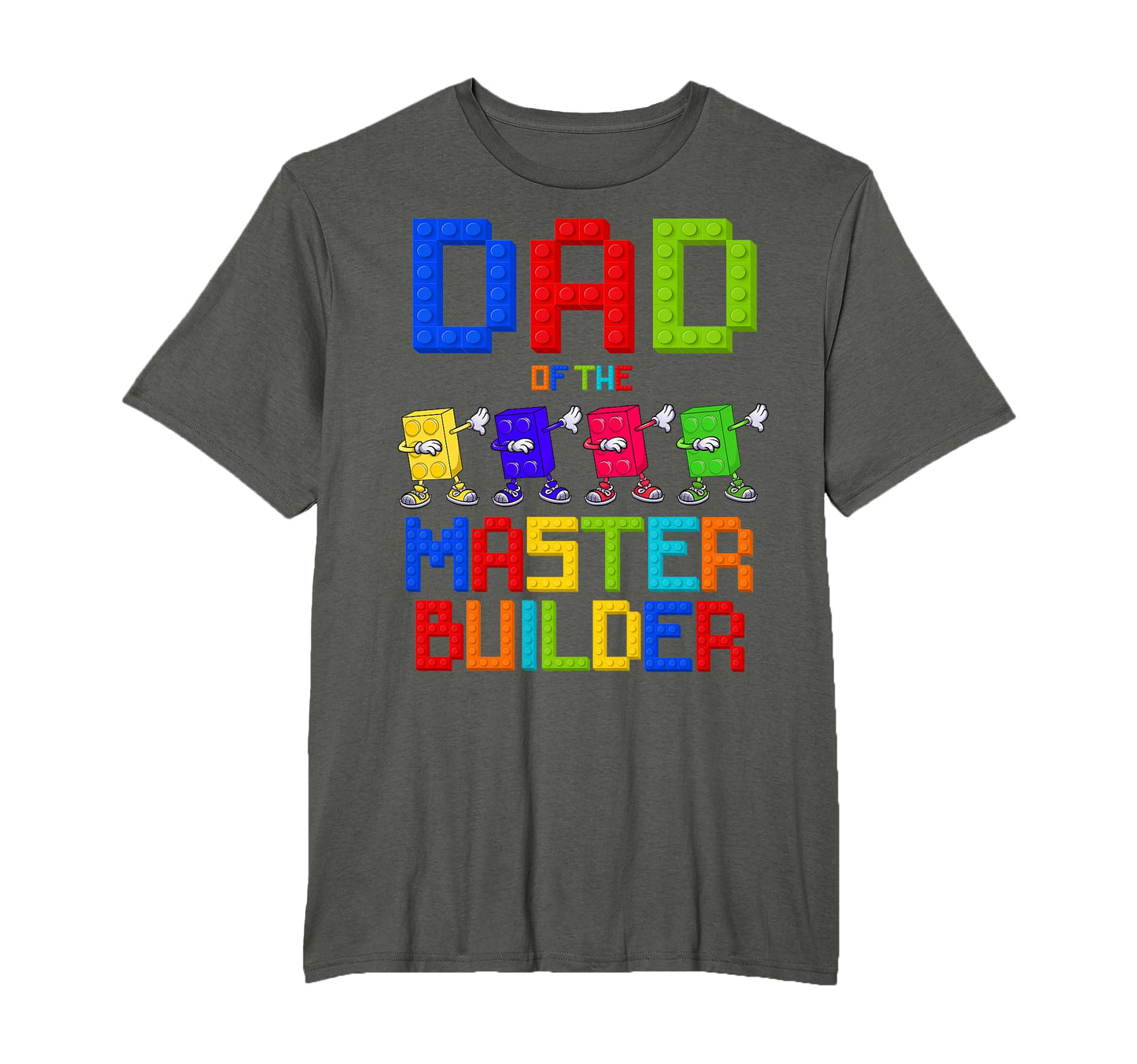 Dad Master Builder Birthday Blocks T-Shirt - Fun Novelty Design Men Women - T-Shirt, Sweatshirt, Hoodie