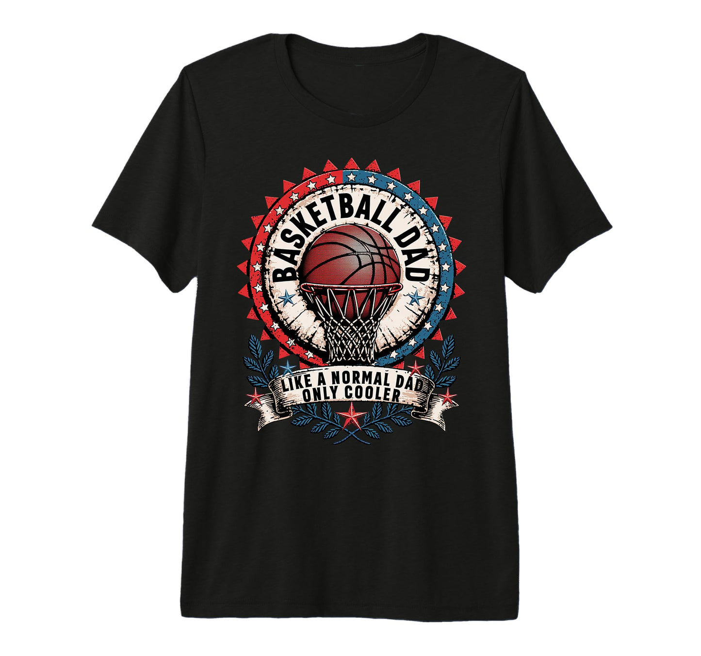 Basketball Dad Fathers Day Tri Blend T-Shirt - Aesthetic Graphic Men Women - T-Shirt, Sweatshirt, Hoodie