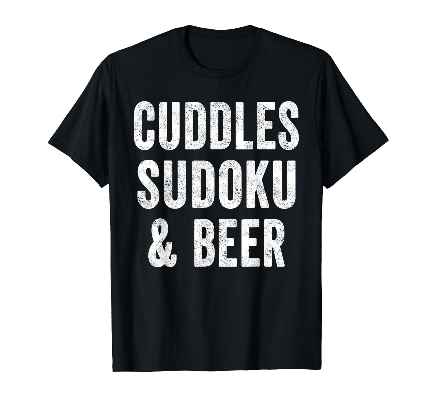 Cuddles Sudoku And Beer Lover T-Shirt - Fun Novelty Design for Adults - T-Shirt, Sweatshirt, Hoodie