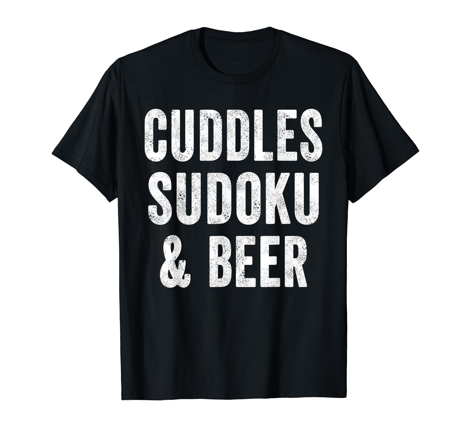 Cuddles Sudoku And Beer Lover T-Shirt - Fun Novelty Design for Adults - T-Shirt, Sweatshirt, Hoodie