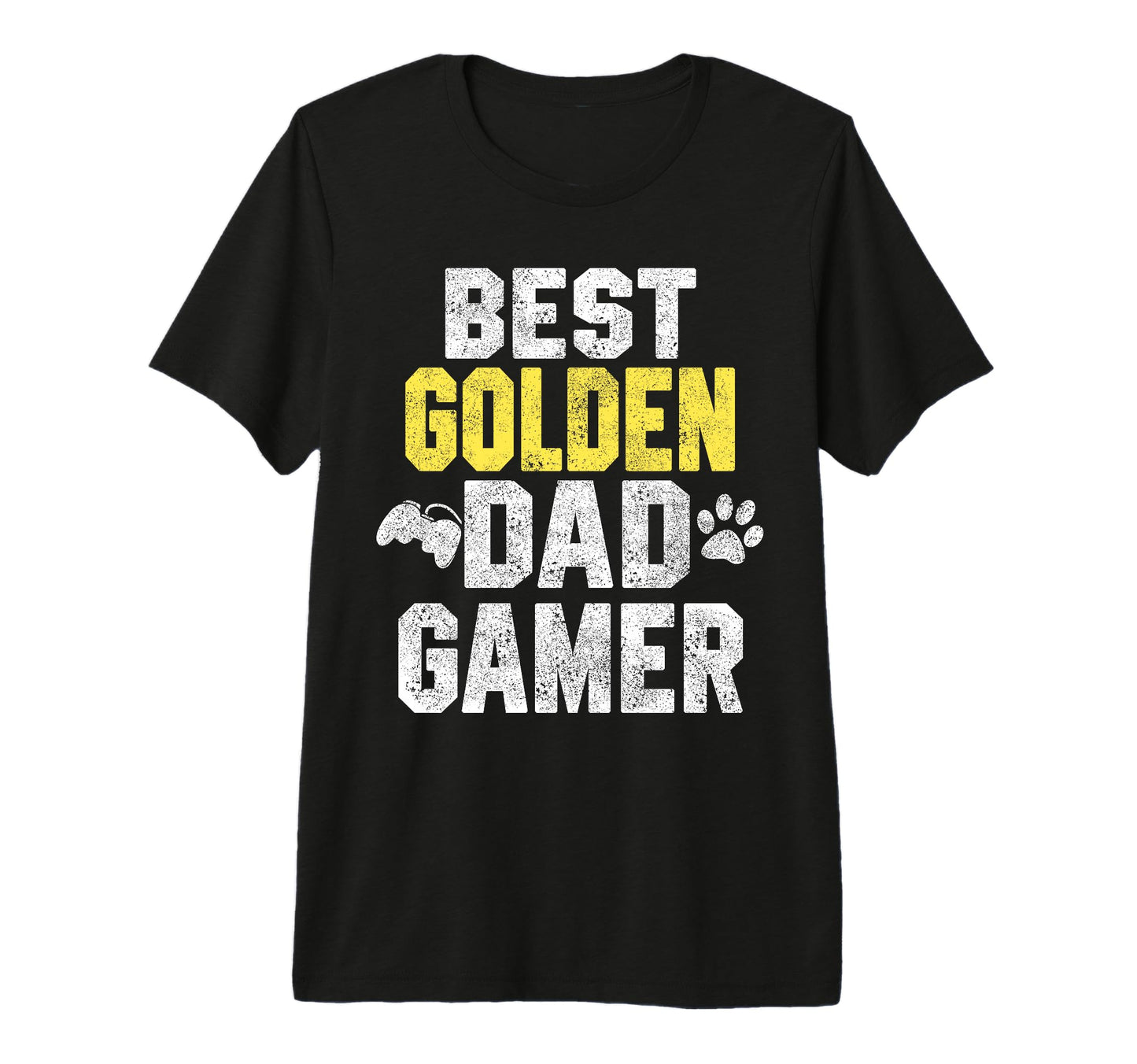 Best Golden Dad Gamer Funny Dog Owner Video T-Shirt - Graphic Print Unisex - T-Shirt, Sweatshirt, Hoodie