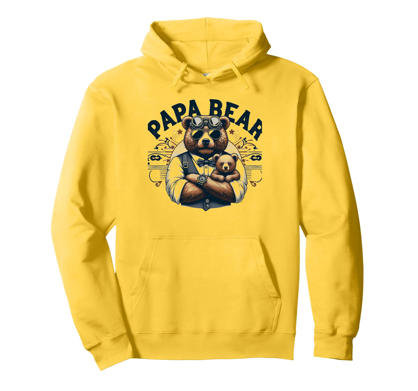 Papa Bear Funny Mechanic Bears Animal Hoodie - Novelty Apparel Unisex - T-Shirt, Sweatshirt, Hoodie