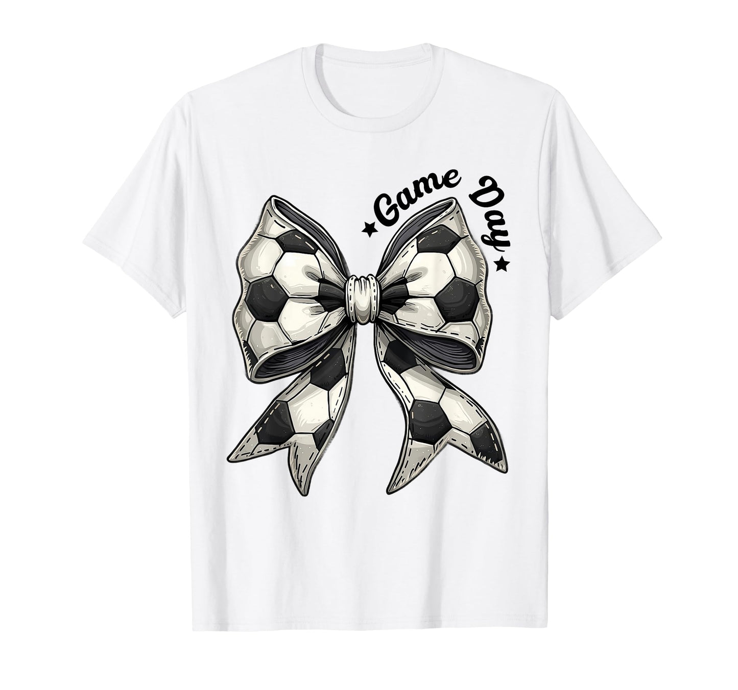 Game Day Soccer Bow Coquette Sports T-Shirt - Minimalist Print for Adults - T-Shirt, Sweatshirt, Hoodie