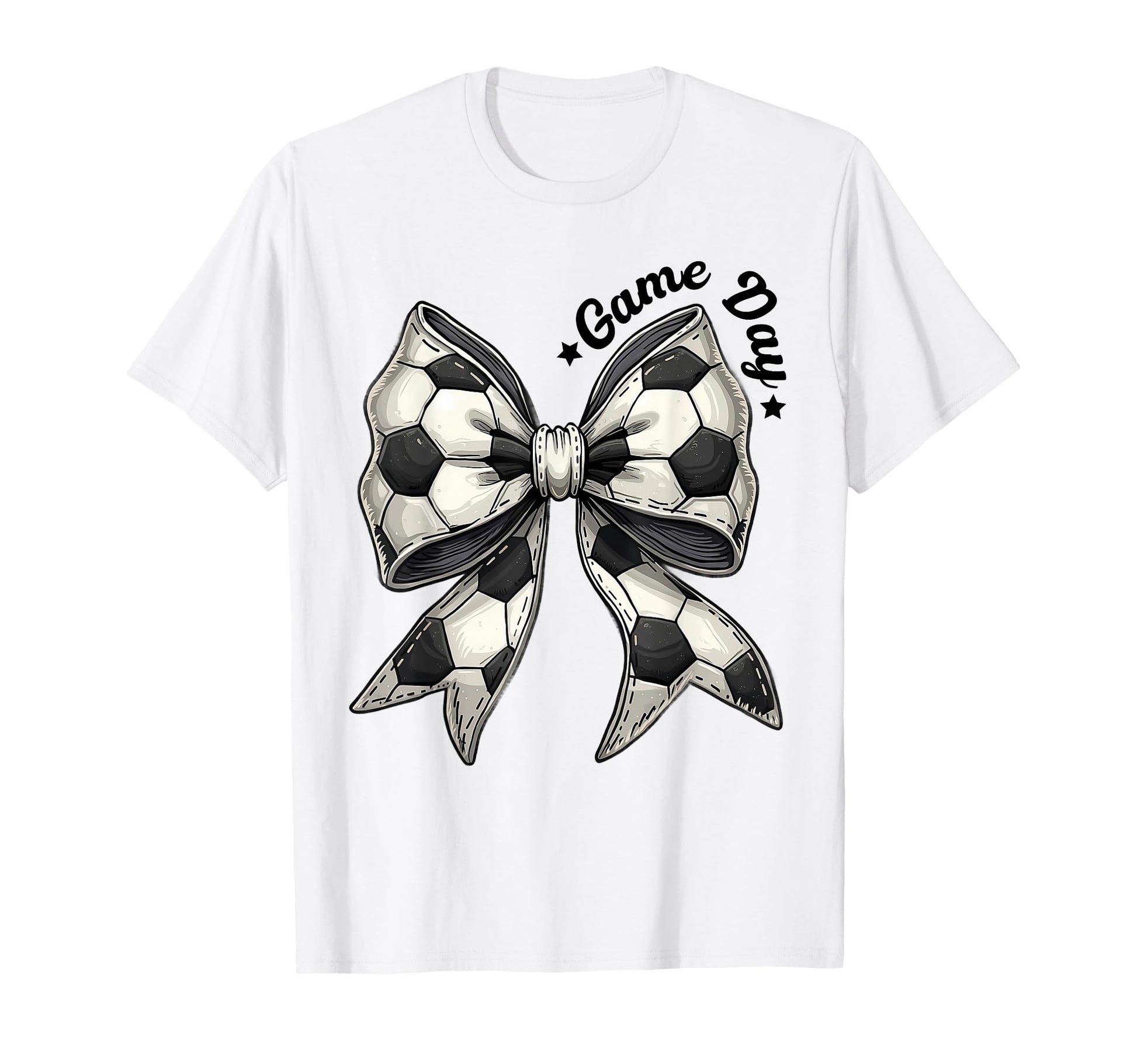 Game Day Soccer Bow Coquette Sports T-Shirt - Minimalist Print for Adults - T-Shirt, Sweatshirt, Hoodie