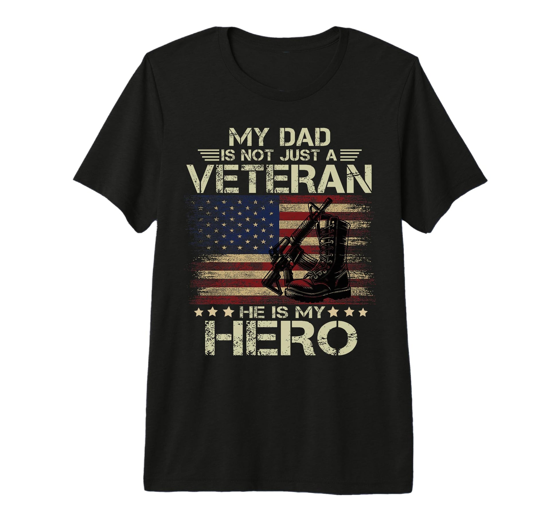 Mens My Dad Is Not Just Veteran T-Shirt - Casual Everyday Wear Men Women - T-Shirt, Sweatshirt, Hoodie