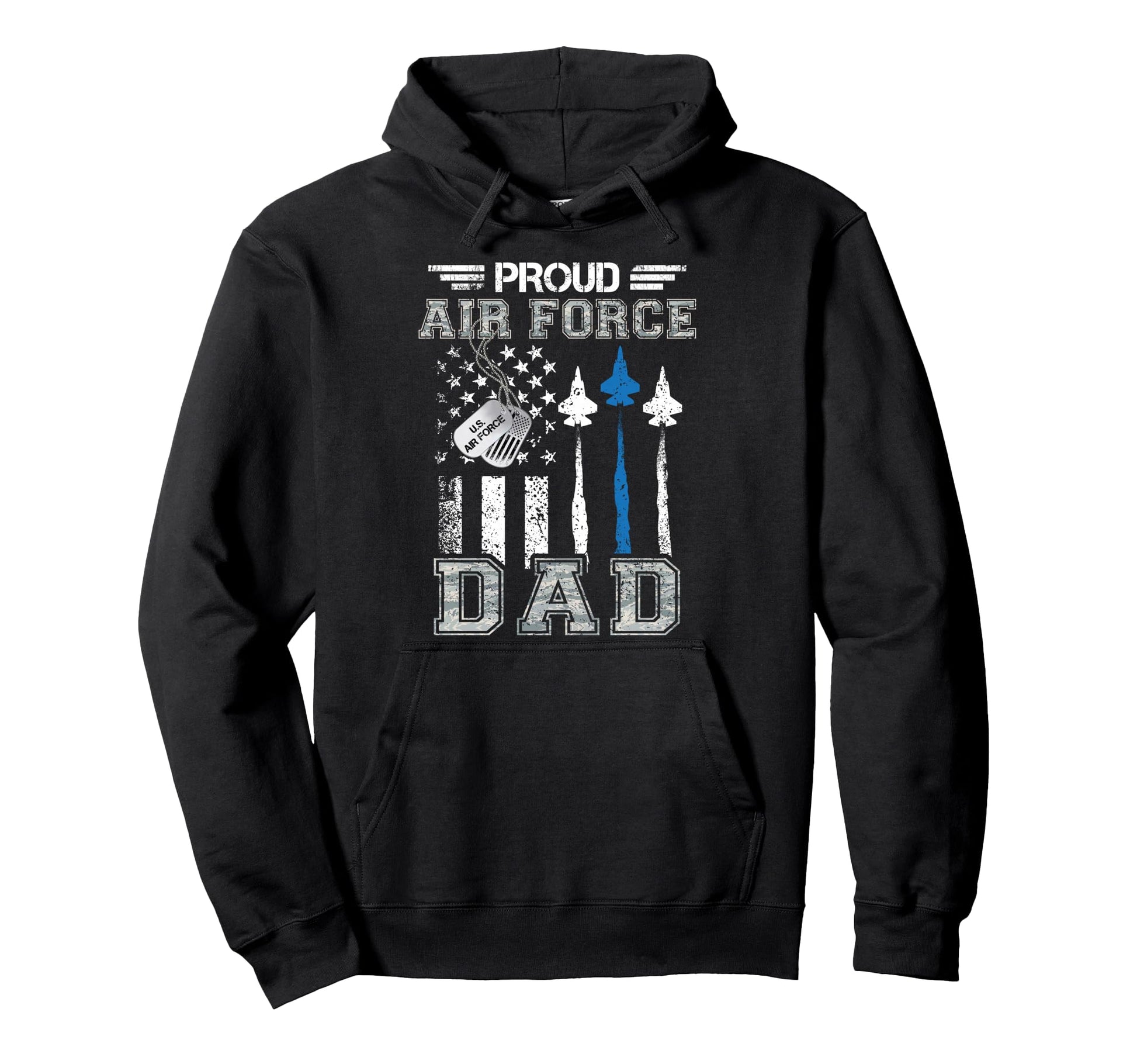 Proud Air Force Dad Us Air Force Hoodie - Graphic Print Men Women - T-Shirt, Sweatshirt, Hoodie
