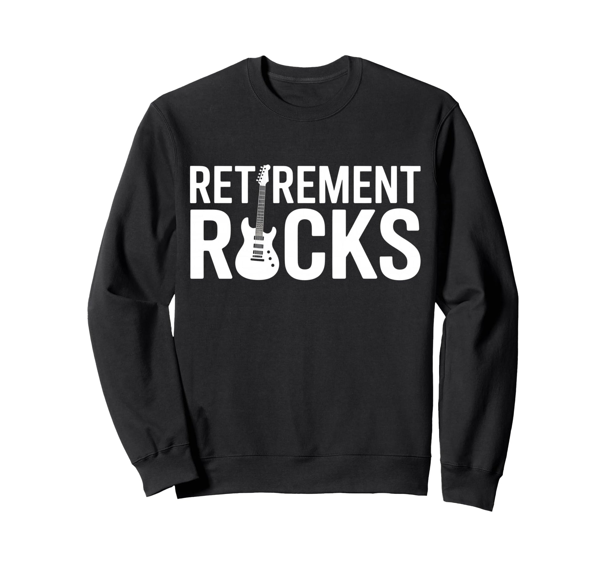Retirement Rocks Acoustic Guitar Old Sweatshirt - Trendy Graphic Men Women - T-Shirt, Sweatshirt, Hoodie