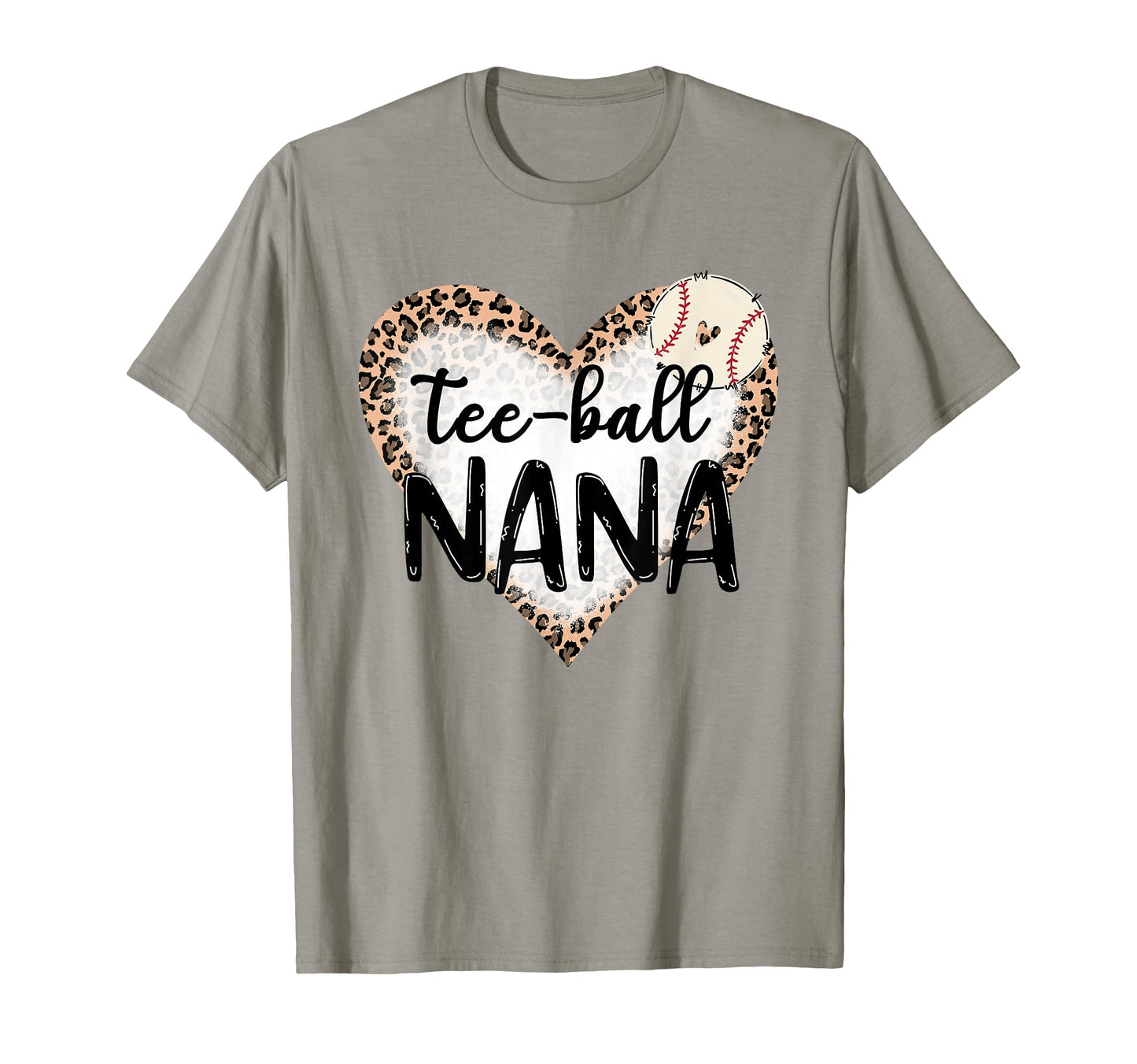 Ball Nana Leopard Heart Ball Mom T-Shirt - Unique Graphic Men Women - T-Shirt, Sweatshirt, Hoodie