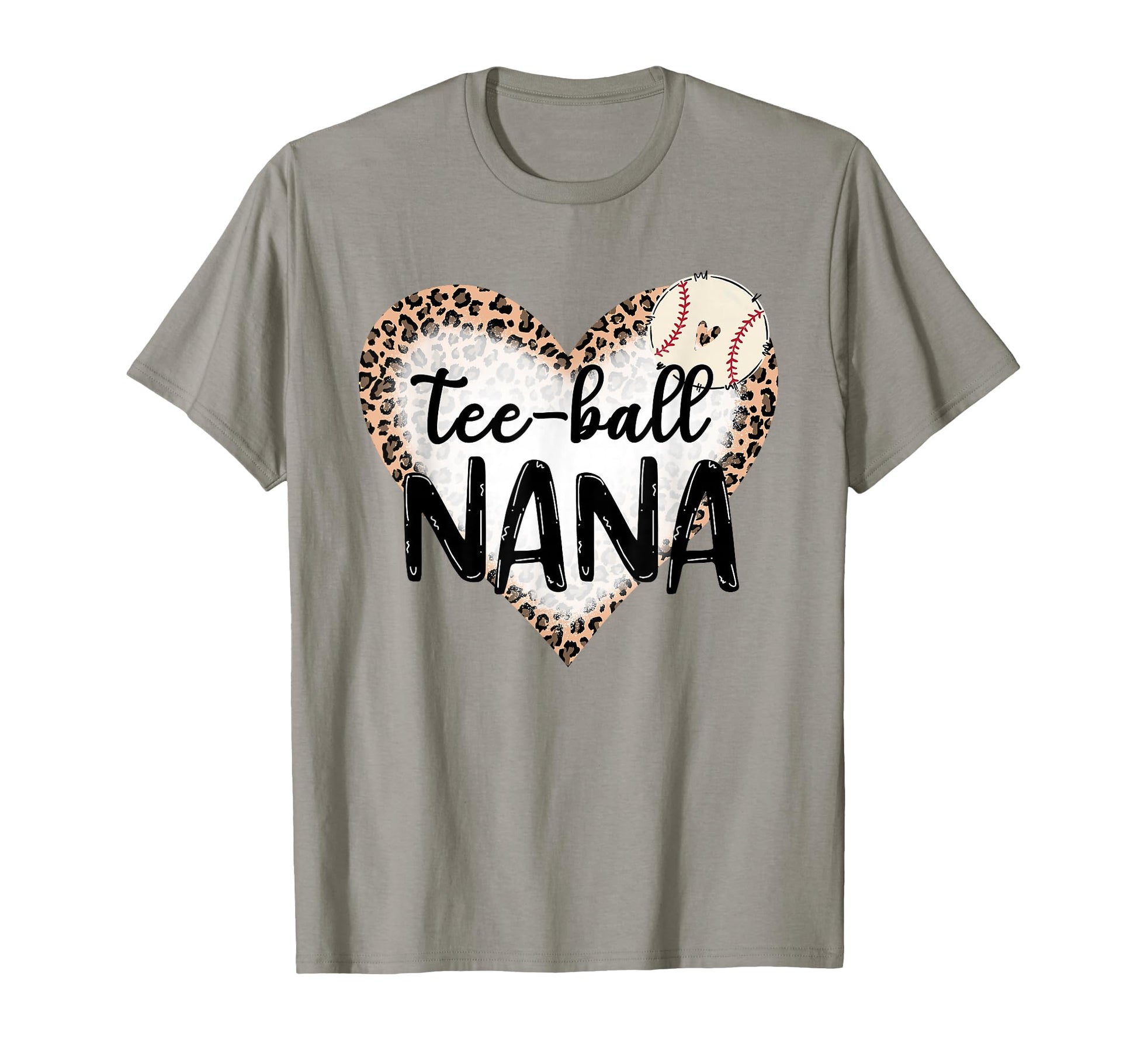 Ball Nana Leopard Heart Ball Mom T-Shirt - Unique Graphic Men Women - T-Shirt, Sweatshirt, Hoodie