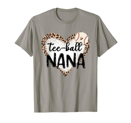 Ball Nana Leopard Heart Ball Mom T-Shirt - Unique Graphic Men Women - T-Shirt, Sweatshirt, Hoodie