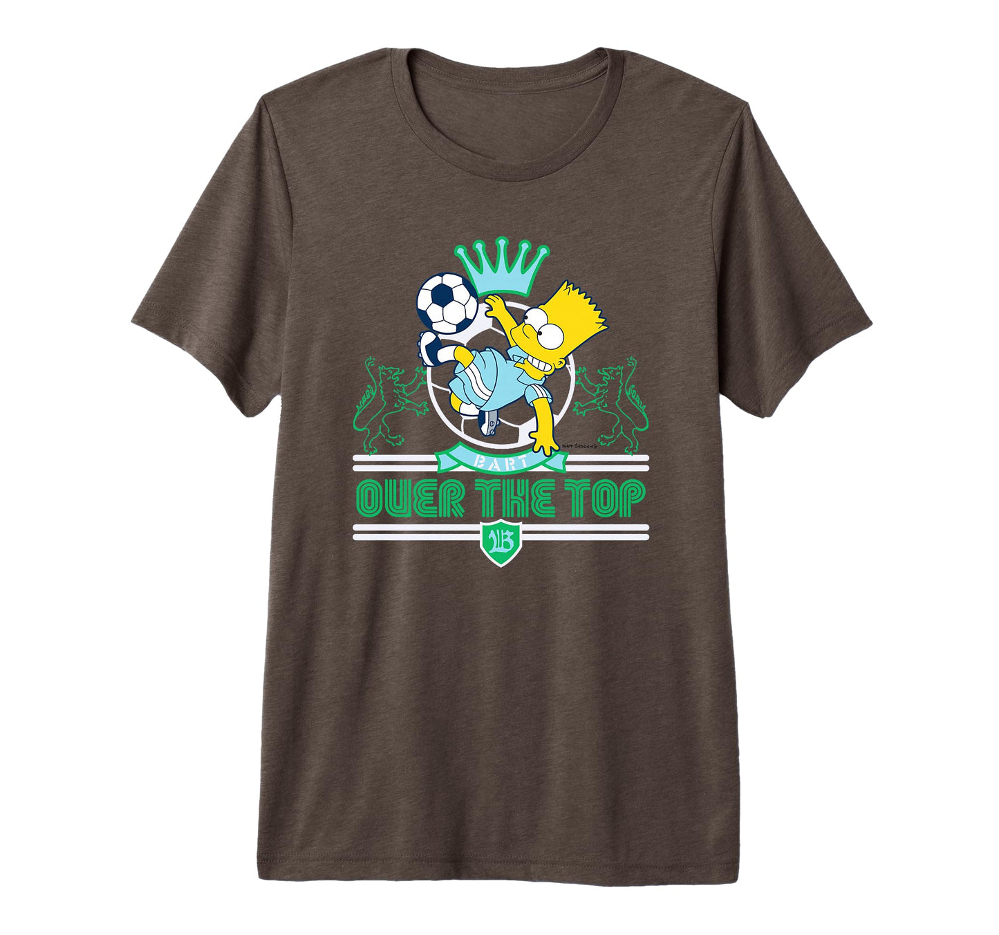 Simpsons Bart Over Soccer Player T-Shirt - Casual Everyday Wear Men Women - T-Shirt, Sweatshirt, Hoodie