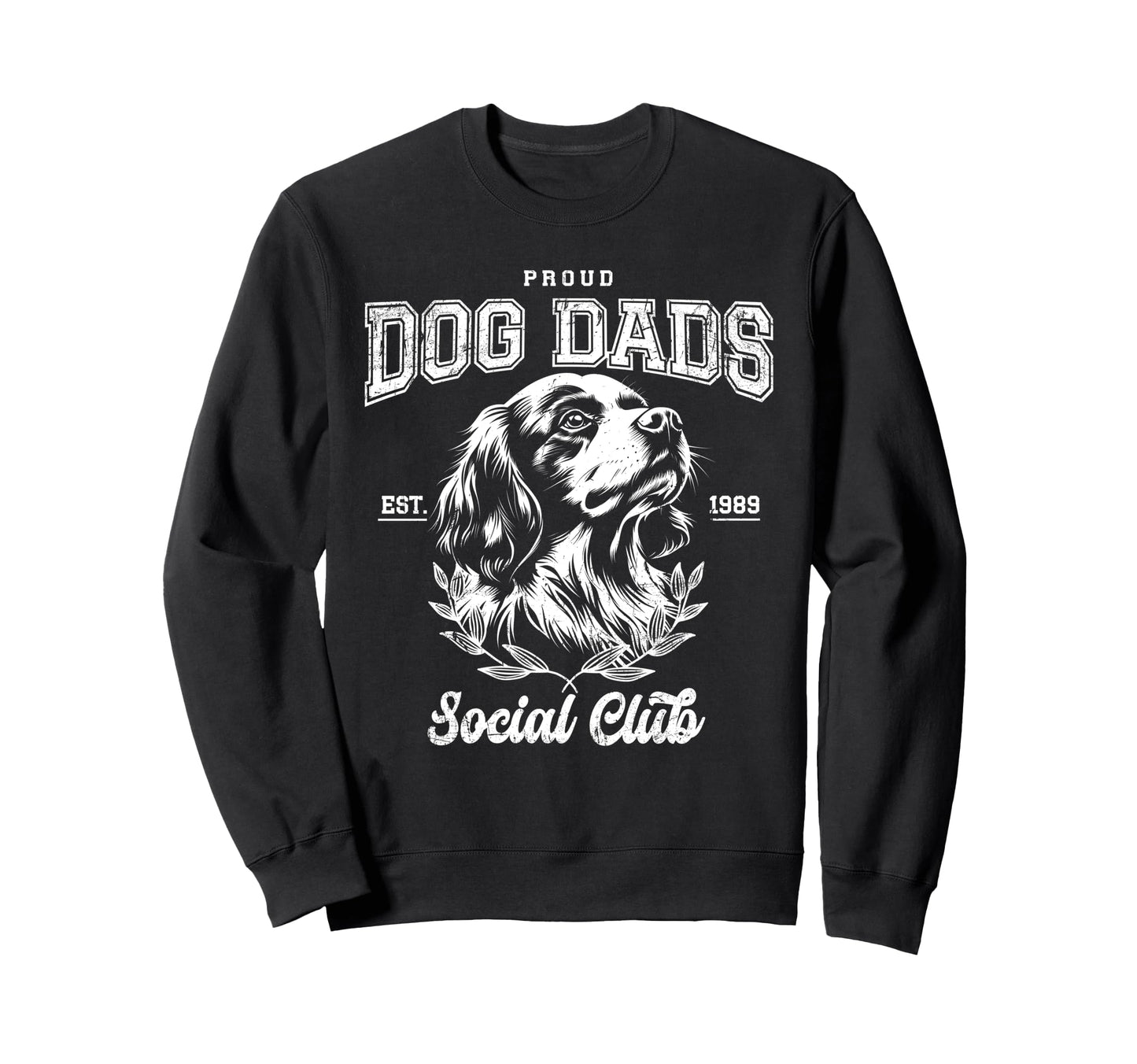 Proud Cavalier Dad Funny Spaniel Daddy Sweatshirt - Graphic Print Men Women - T-Shirt, Sweatshirt, Hoodie