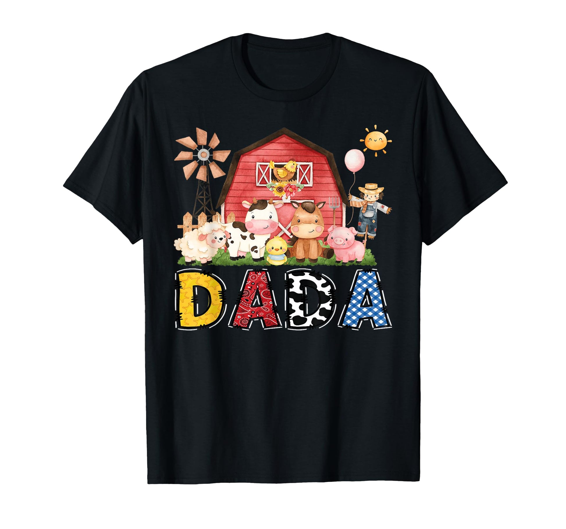 Dada Farm Cow Birthday Matching Family T-Shirt - Unique Graphic for Adults - T-Shirt, Sweatshirt, Hoodie