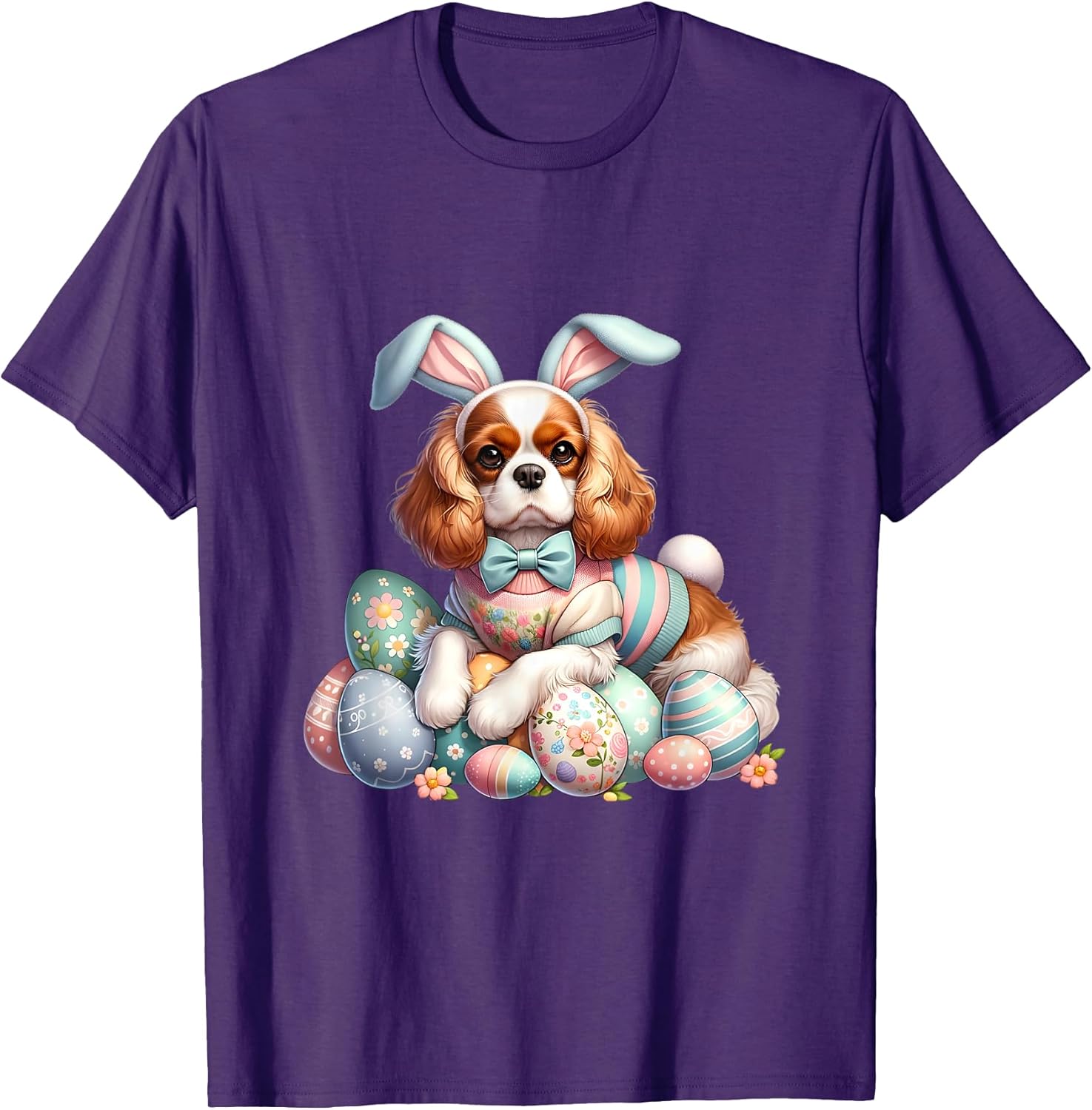 Cavalier King Charles Spaniel Bunny Costume Easter Unisex T-shirt, Sweatshirt, Hoodie, Long Sleeve Tee - T-Shirt, Sweatshirt, Hoodie