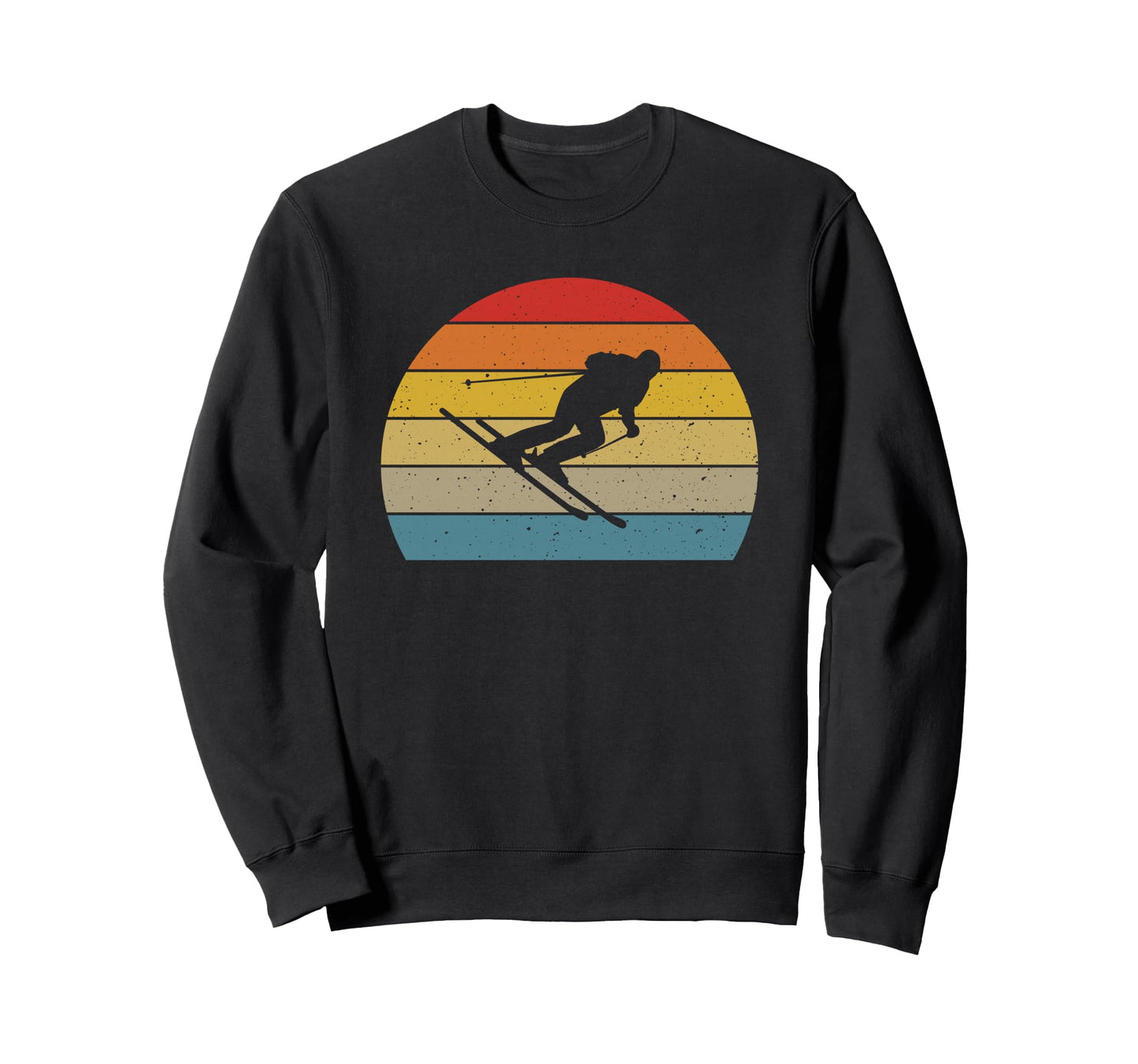 Ski Sunset Skier Skiing Dad Ski Sweatshirt - Graphic Print for Adults - T-Shirt, Sweatshirt, Hoodie