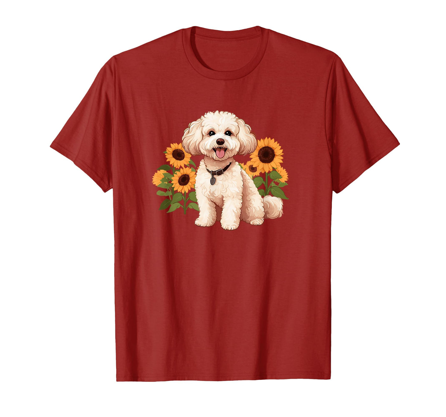 Womens Funny Sunflowers Maltipoo T-Shirt - Streetwear Style for Adults - T-Shirt, Sweatshirt, Hoodie