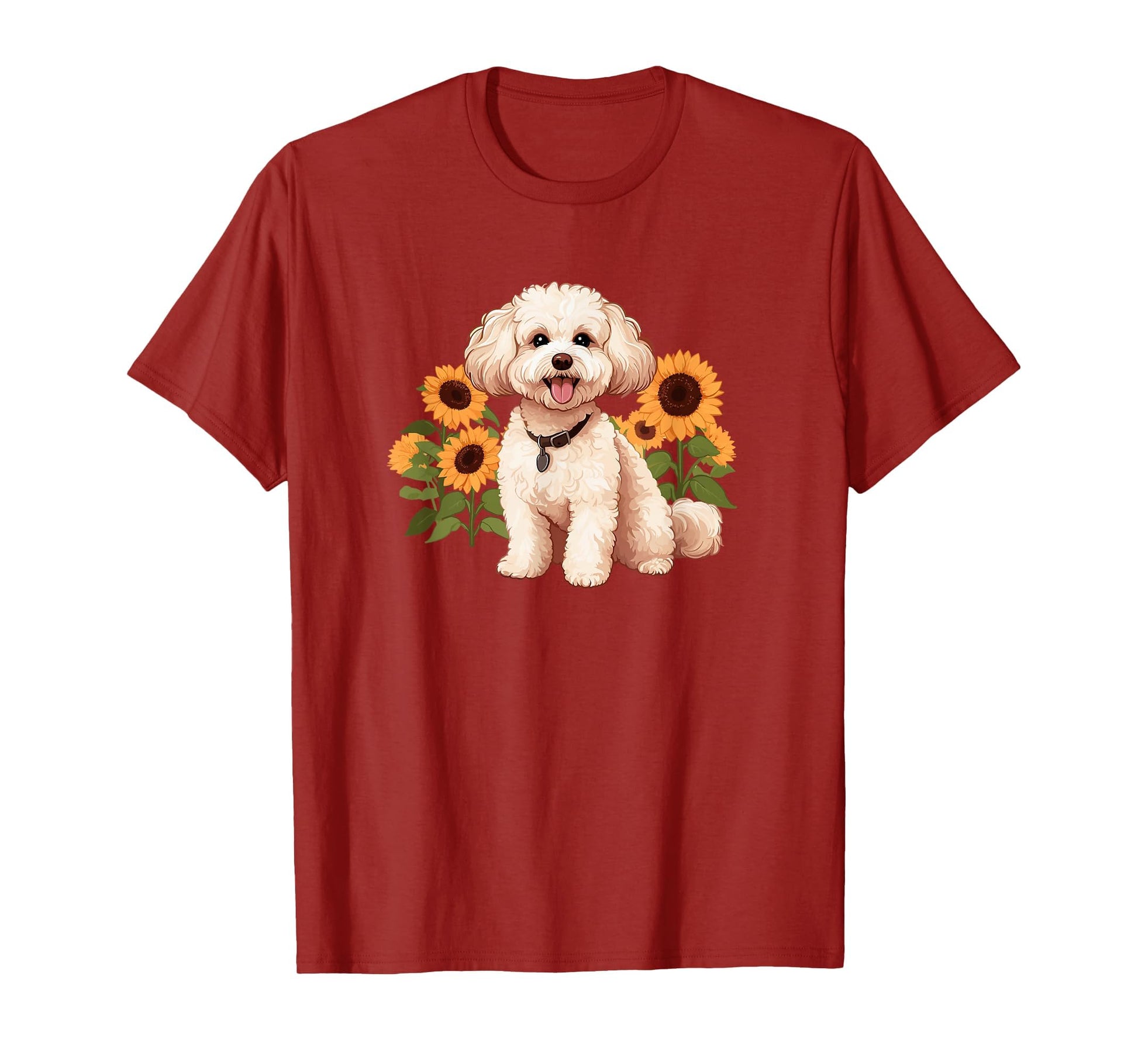 Womens Funny Sunflowers Maltipoo T-Shirt - Streetwear Style for Adults - T-Shirt, Sweatshirt, Hoodie