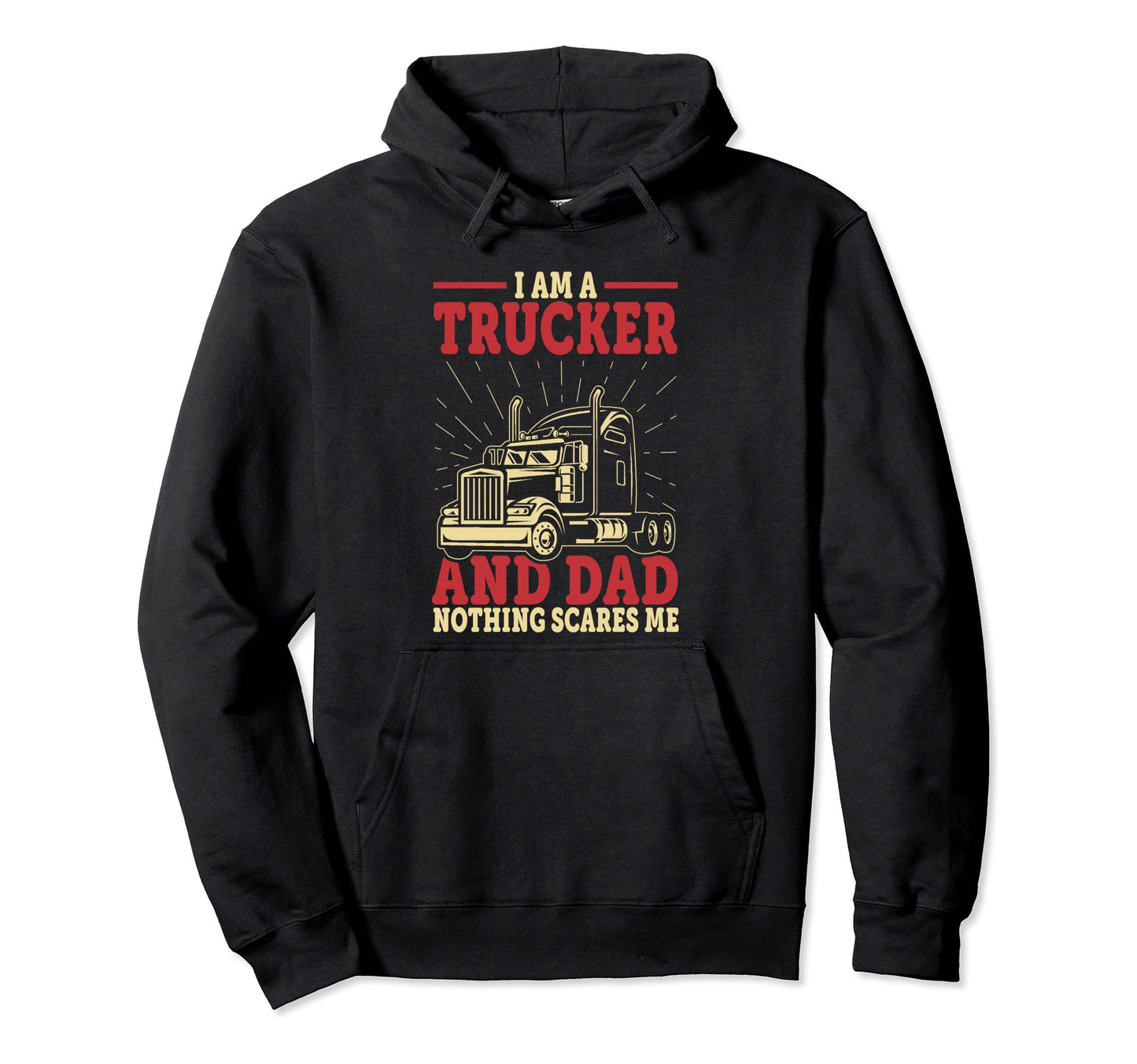 Truck Driver Fathers Day Funny Hoodie - Minimalist Print for Adults - T-Shirt, Sweatshirt, Hoodie