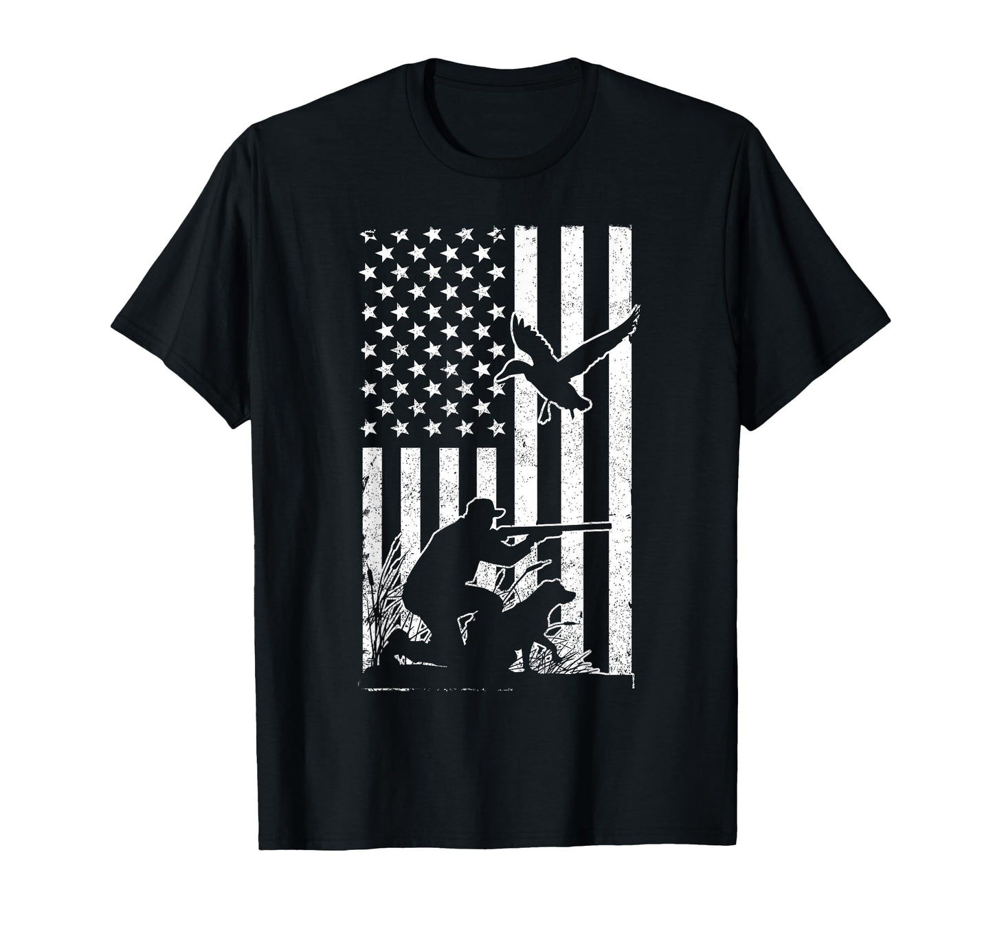 Duck Hunting Usa Flag Waterfowl Geese T-Shirt - Unique Graphic Men Women - T-Shirt, Sweatshirt, Hoodie
