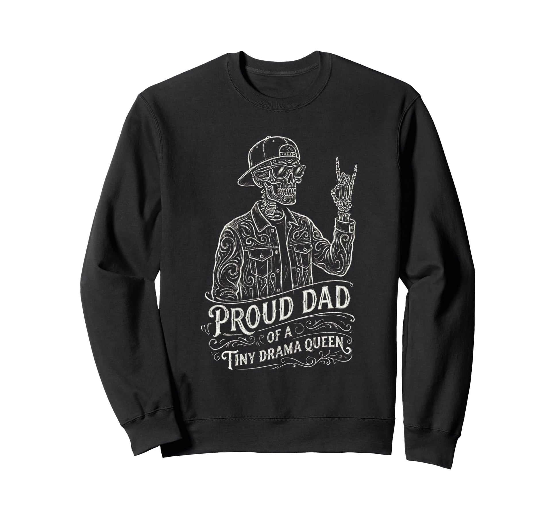 Skeleton Dad Daughter Matching Funny Sweatshirt - Graphic Print Men Women - T-Shirt, Sweatshirt, Hoodie