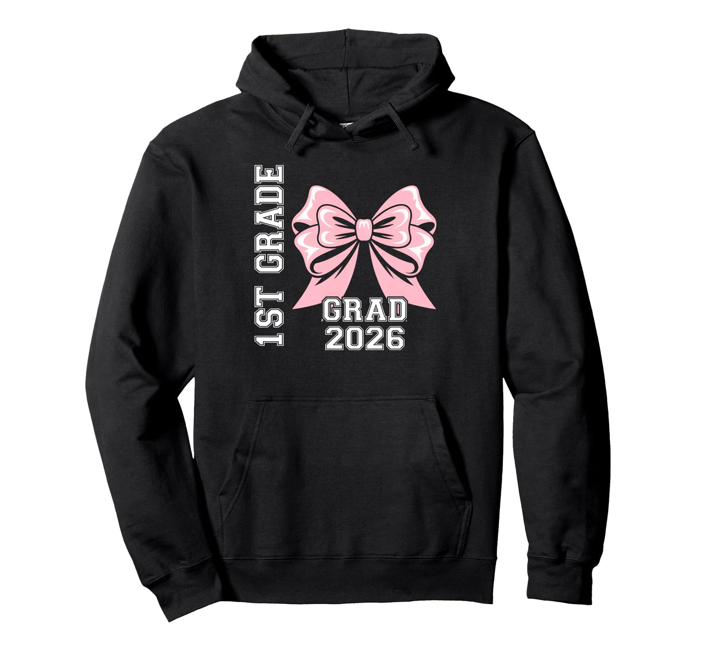 1St Grade Grad 2026 Bow Graduate Hoodie - Minimalist Print for Adults - T-Shirt, Sweatshirt, Hoodie