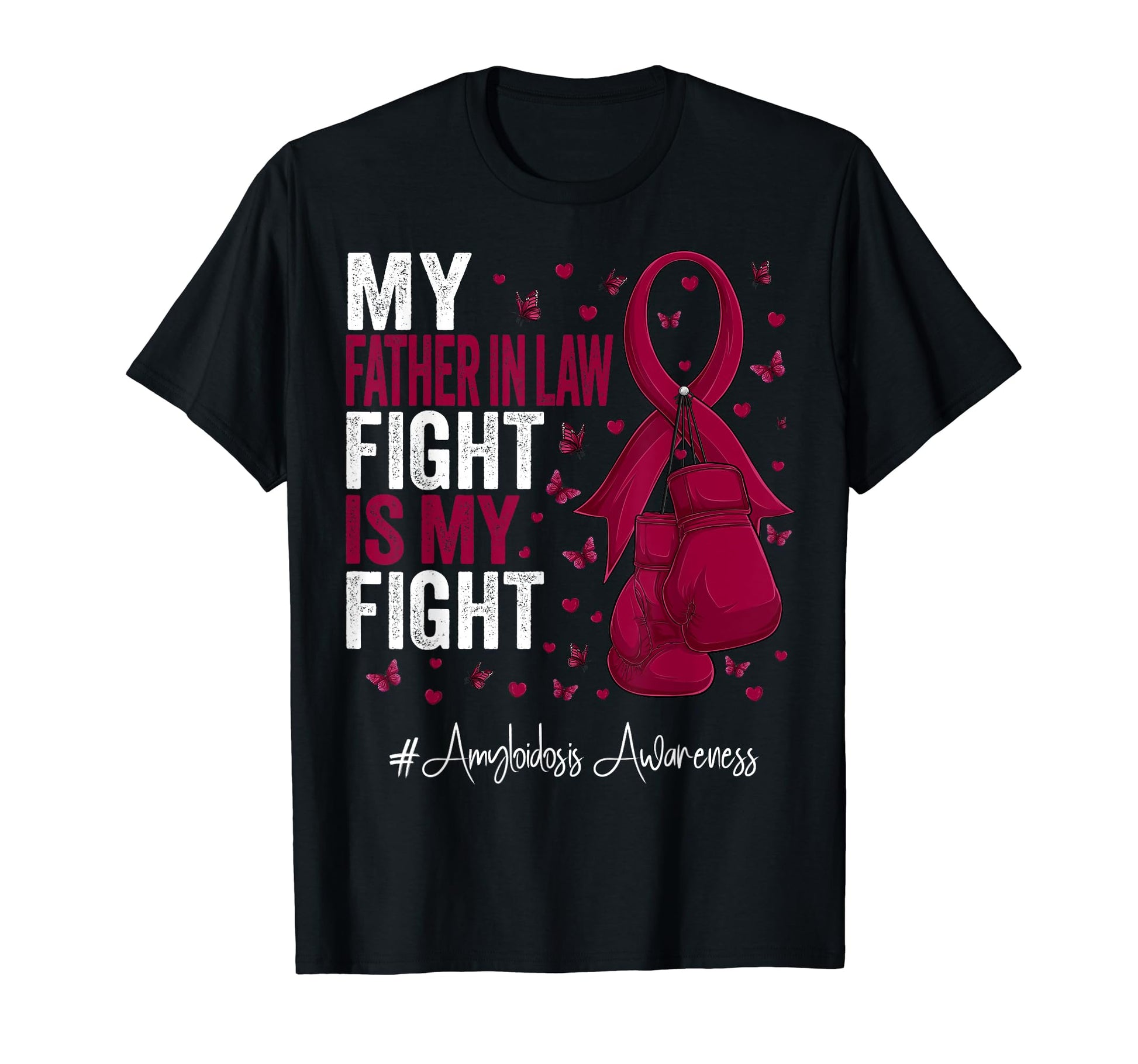 Burgundy Ribbon Father Law T-Shirt - Fun Novelty Design for Adults - T-Shirt, Sweatshirt, Hoodie