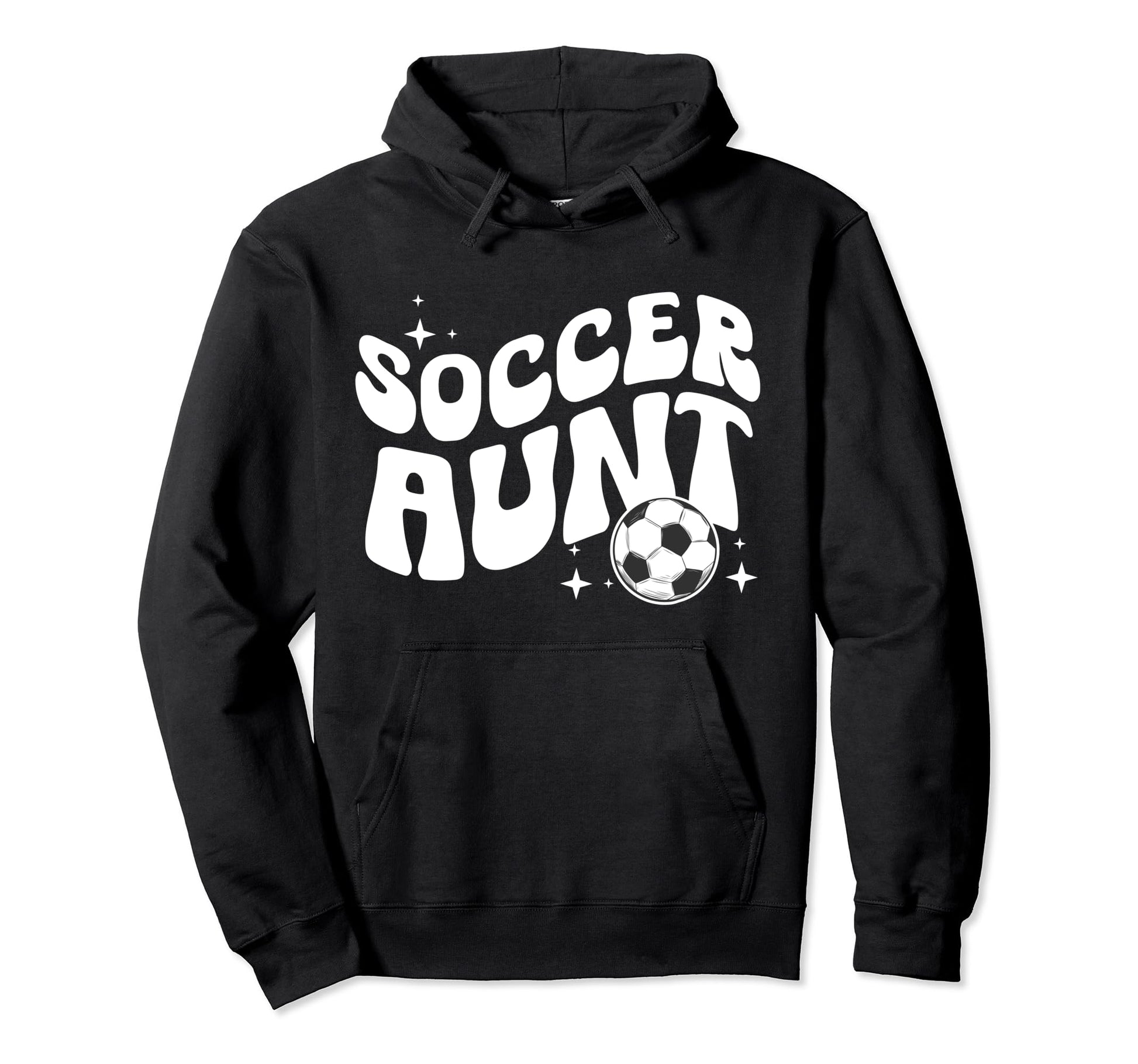 Groovy Soccer Aunt Soccer Player Aunt Hoodie - Novelty Apparel Men Women - T-Shirt, Sweatshirt, Hoodie