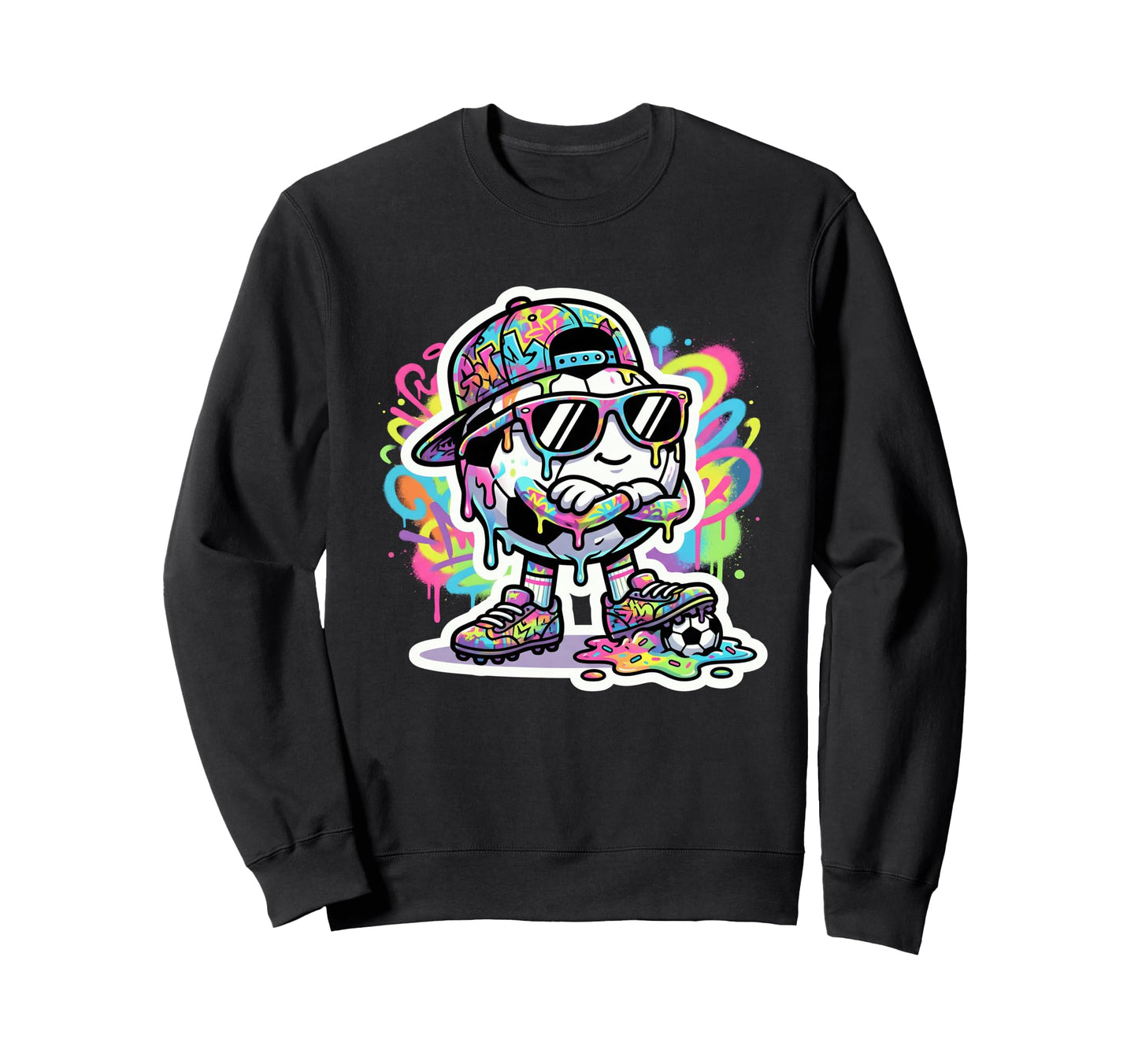 Soccer Ice Cream Drip Soccer Stuff Sweatshirt - Aesthetic Graphic Unisex - T-Shirt, Sweatshirt, Hoodie