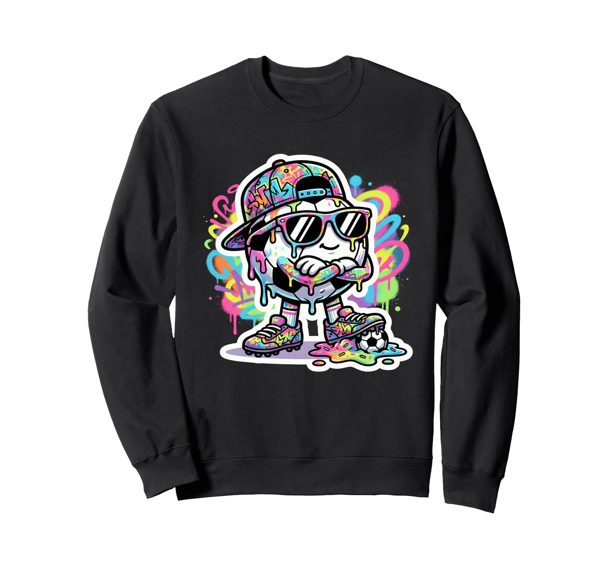 Soccer Ice Cream Drip Soccer Stuff Sweatshirt - Aesthetic Graphic Unisex - T-Shirt, Sweatshirt, Hoodie