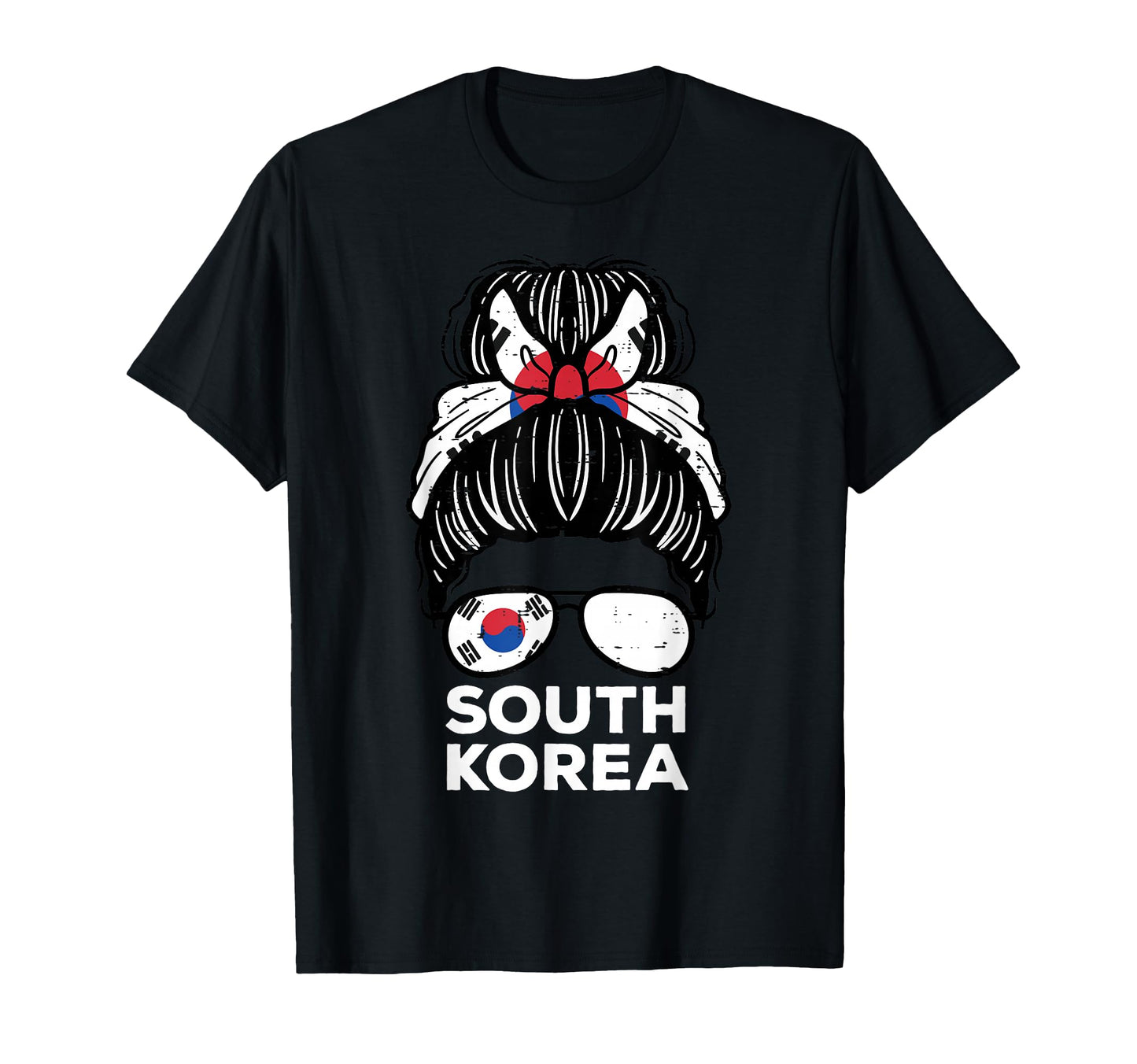 South Korea Flag Hairbun Football T-Shirt - Minimalist Print for Adults - T-Shirt, Sweatshirt, Hoodie