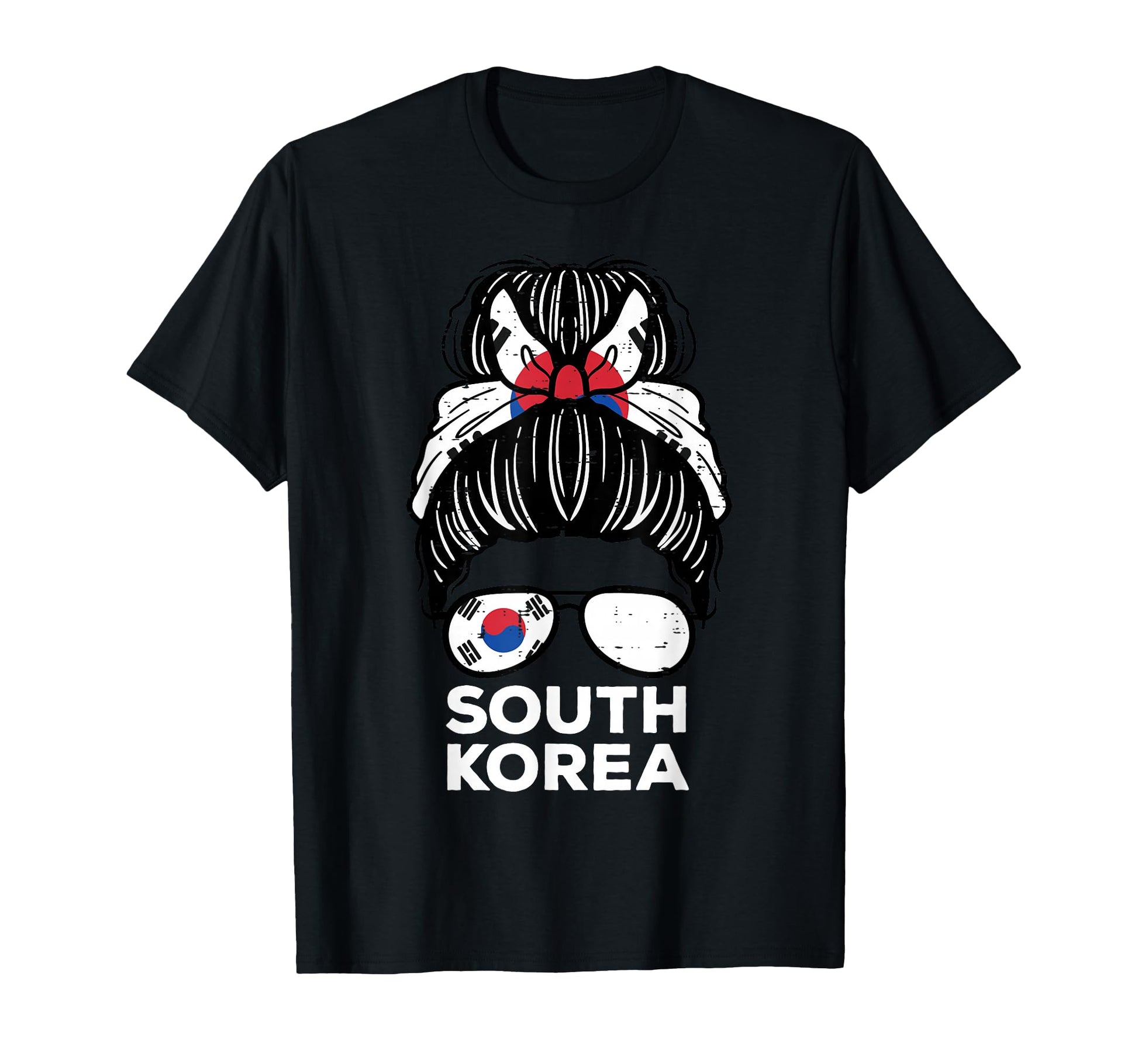 South Korea Flag Hairbun Football T-Shirt - Minimalist Print for Adults - T-Shirt, Sweatshirt, Hoodie