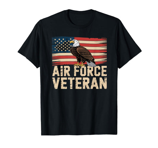 Air Force Veteran Us American Flag Dad T-Shirt - Graphic Print Unisex - T-Shirt, Sweatshirt, Hoodie