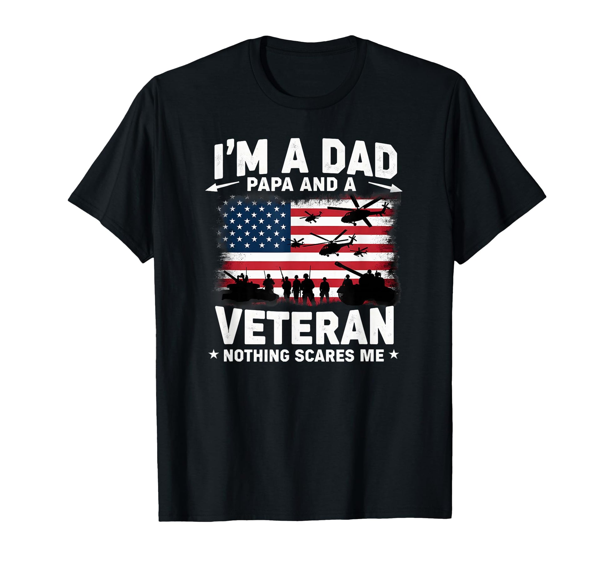 Us Flag Im Dad Papa Veteran Grandpa T-Shirt - Trendy Graphic Men Women - T-Shirt, Sweatshirt, Hoodie