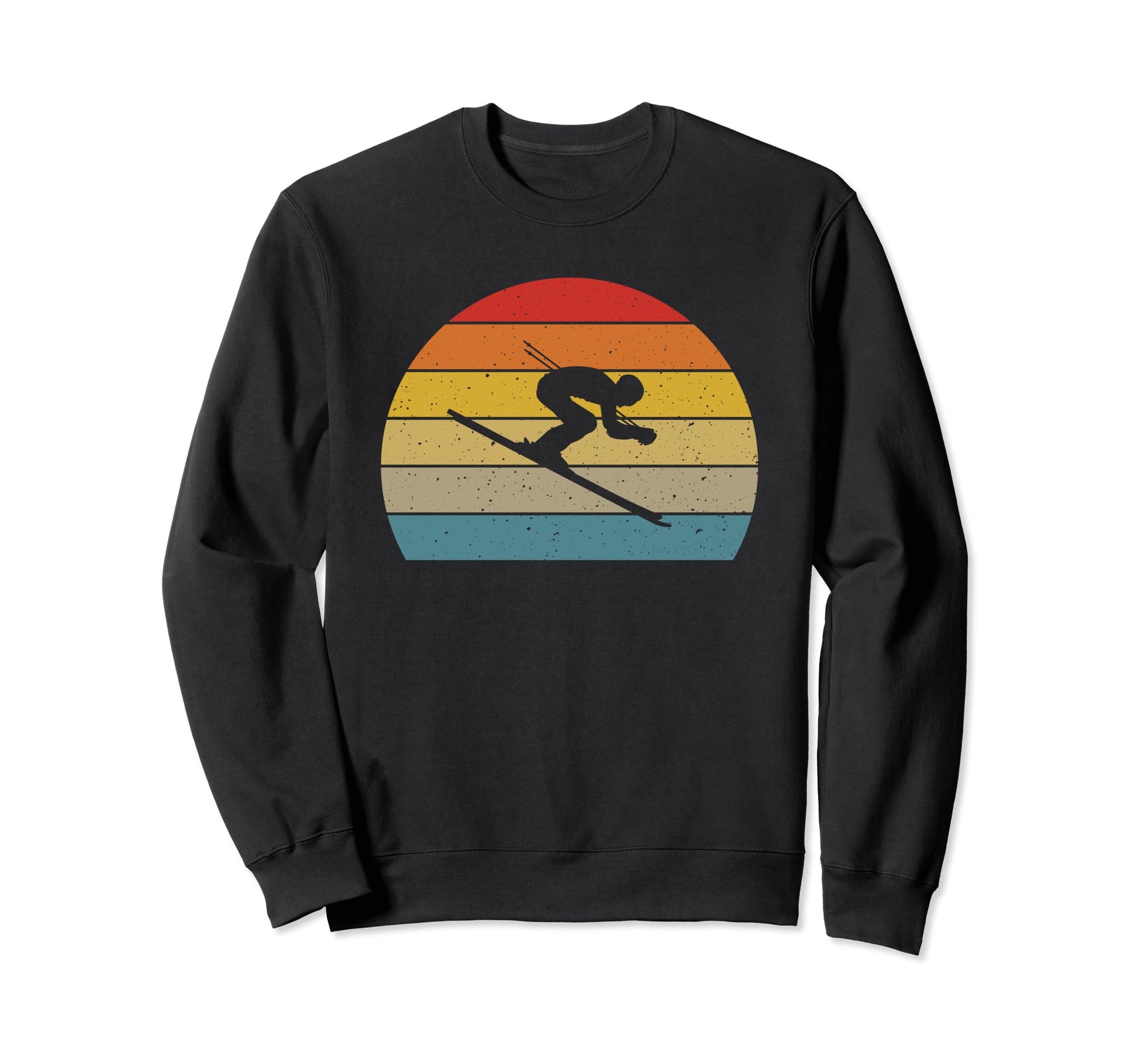 Ski Sunset Skier Skiing Dad Ski Sweatshirt - Custom Art Print for Adults - T-Shirt, Sweatshirt, Hoodie