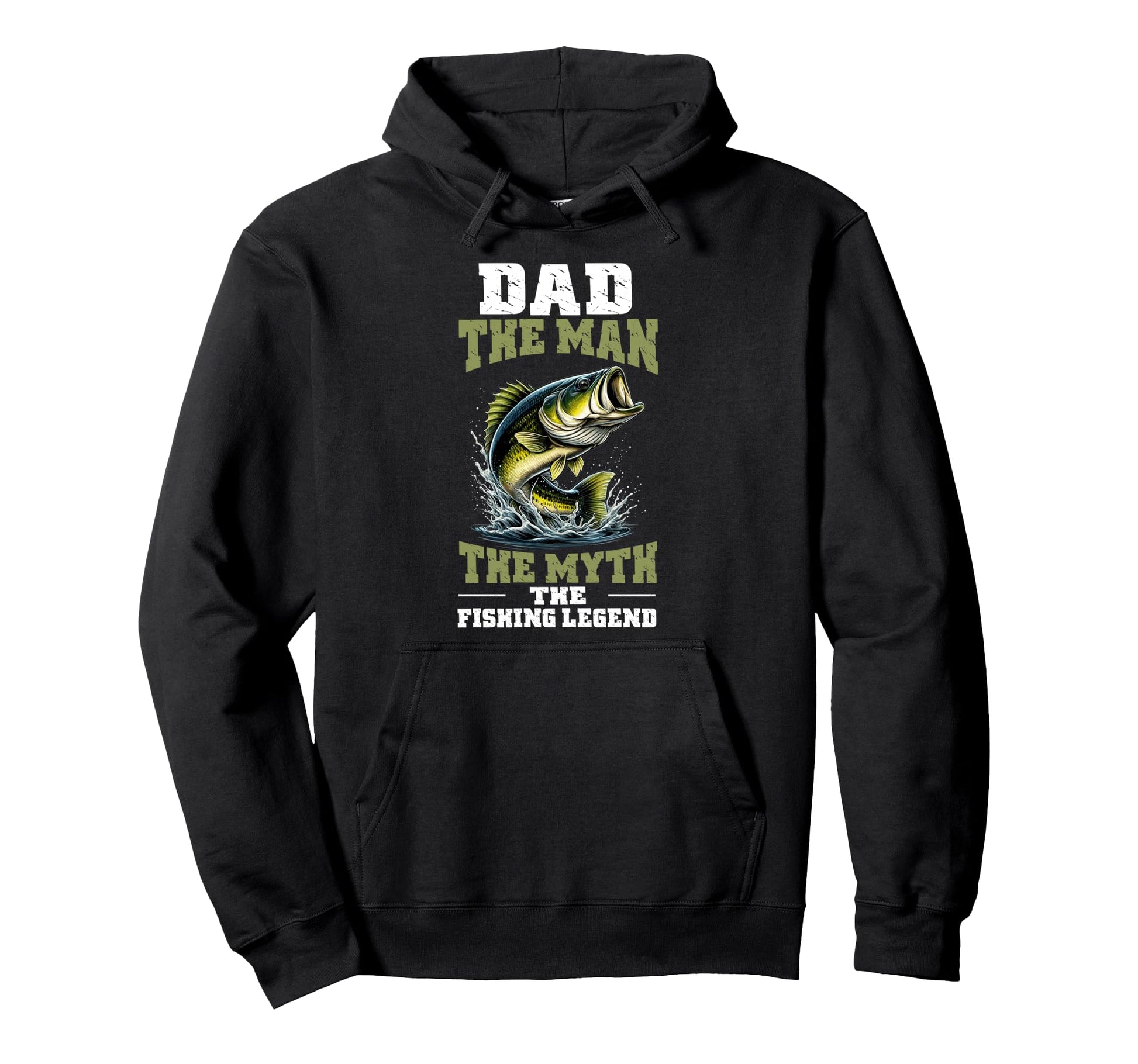 Dad Myth Fishing Legend Fathers Day Papa Hoodie - Novelty Apparel Men Women - T-Shirt, Sweatshirt, Hoodie