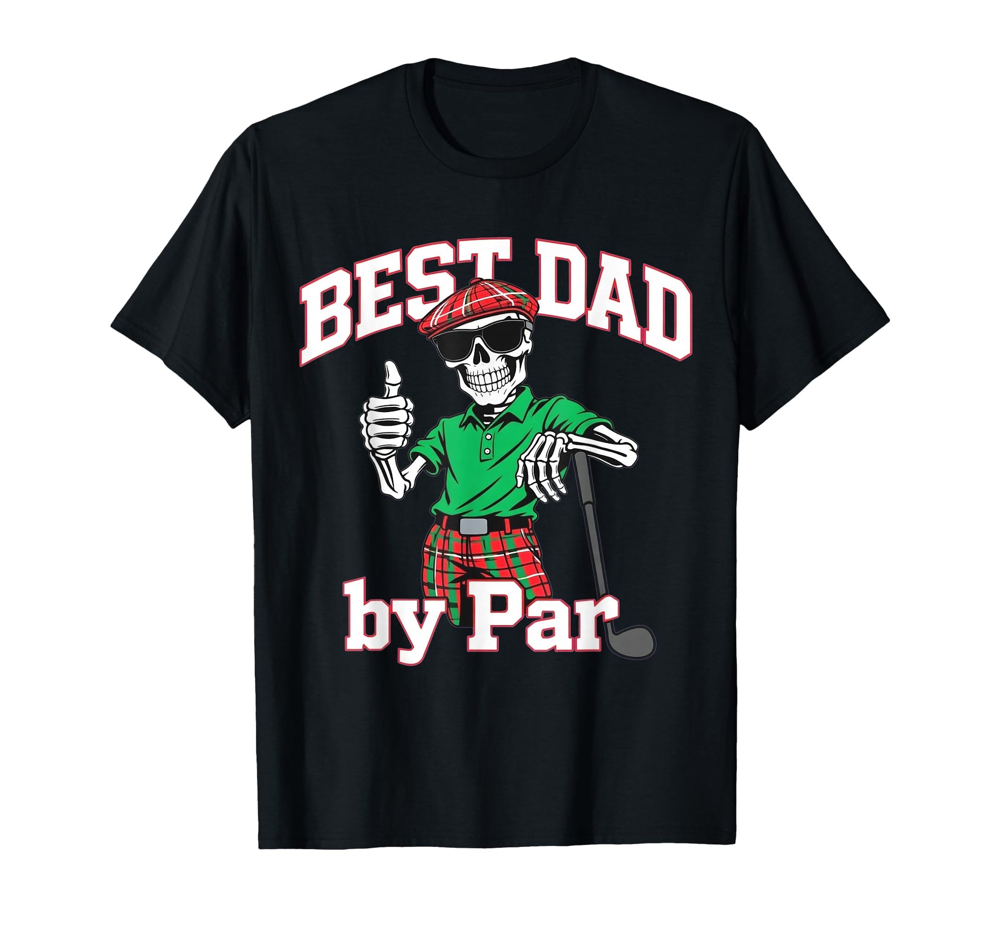 Best Dad Par Funny Skeleton Golfer T-Shirt - Minimalist Print Men Women - T-Shirt, Sweatshirt, Hoodie