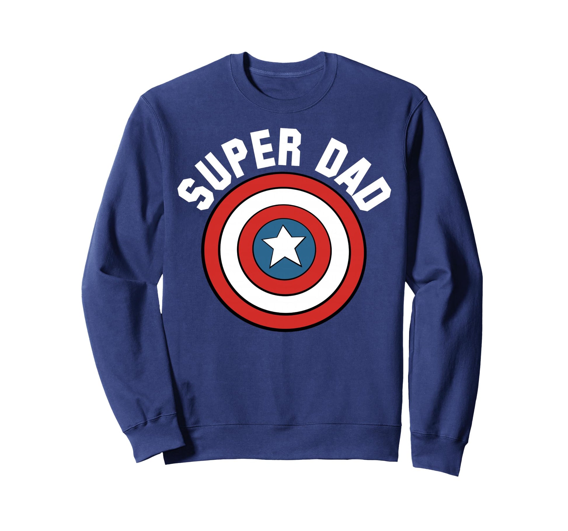 Marvel Fathers Day Super Dad Captain Sweatshirt - Graphic Print Unisex - T-Shirt, Sweatshirt, Hoodie